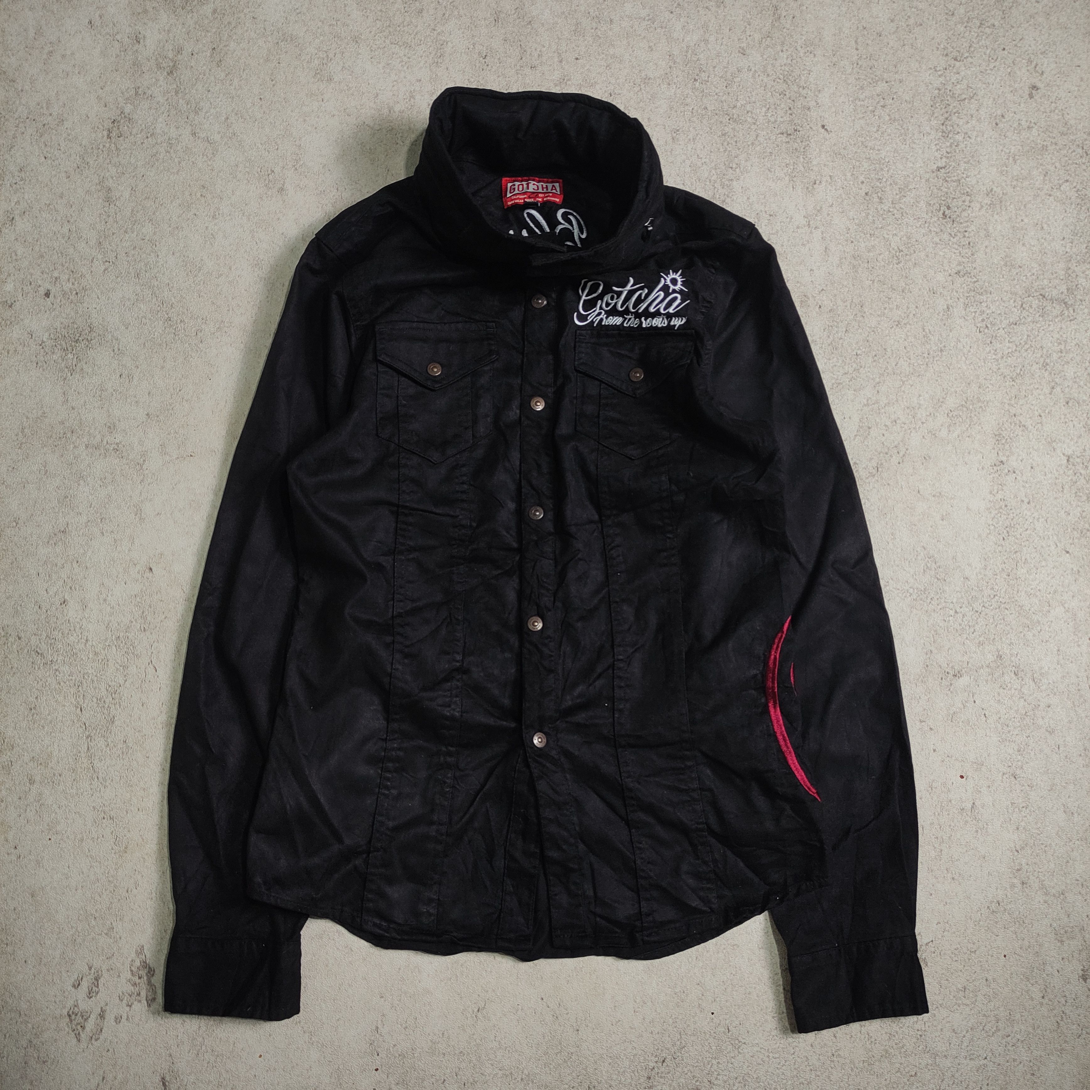 Japanese Brand Gotcha Y2K Suede-Style Button-Up Goa LGB tornado mart Size US S / EU 44-46 / 1 - 2 Thumbnail