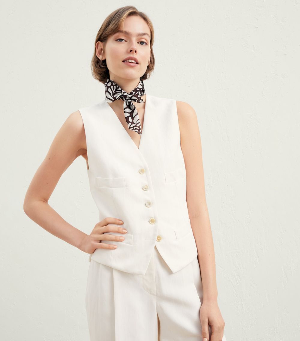 image of Brunello Cucinelli O1W1Db10524 Jacket In White, Women's (Size Large)