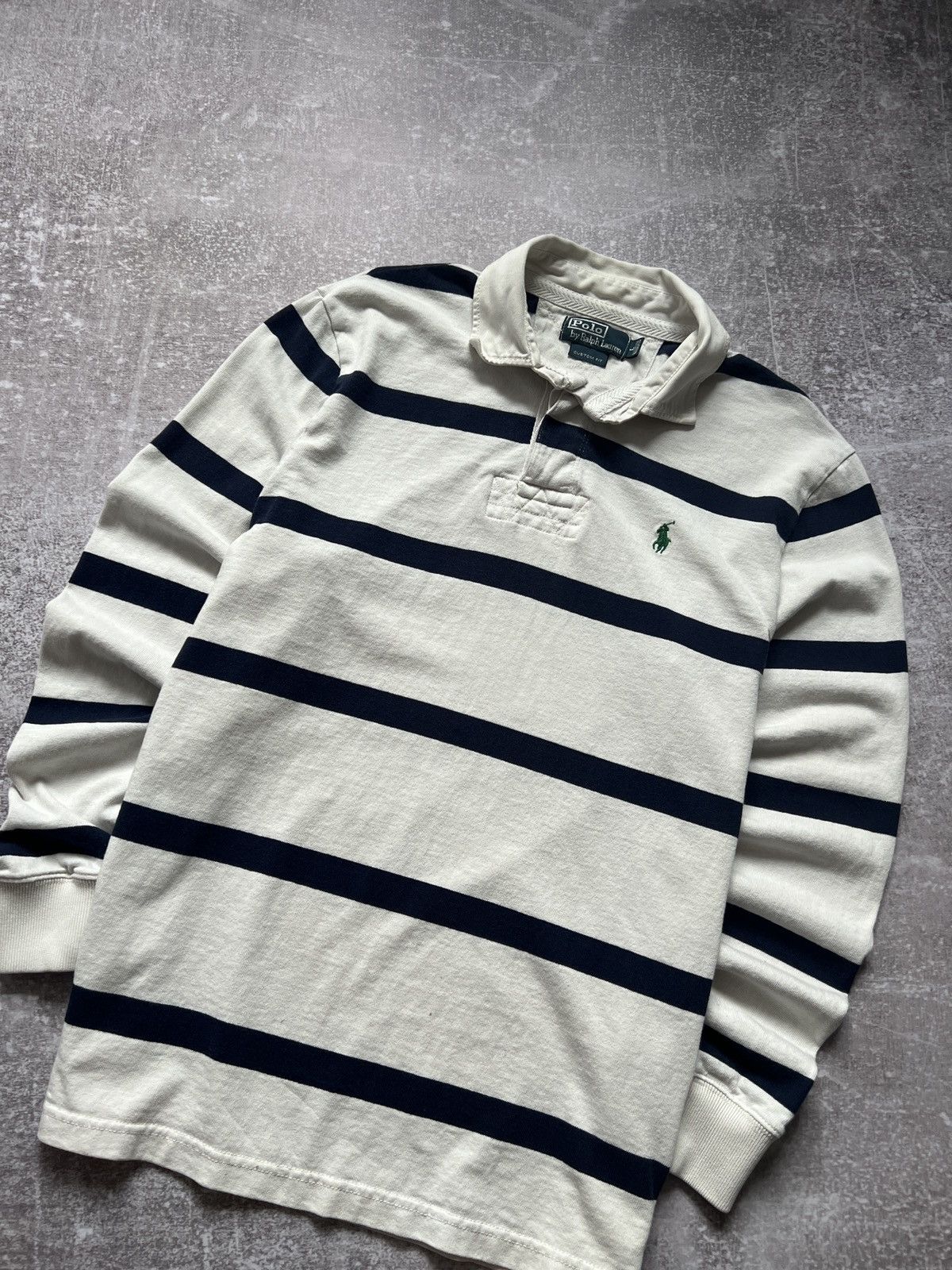 Vintage Polo Ralph Lauren Rugby Long Sleeve Shirt Striped