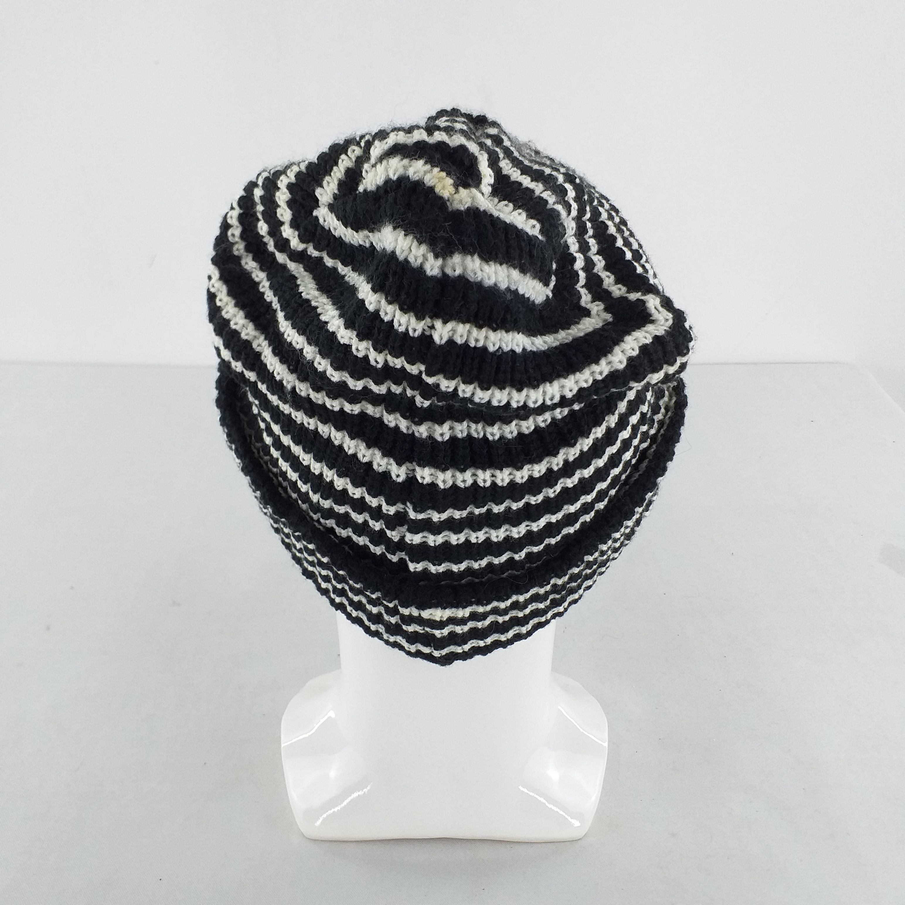 Global Work Vintage Global Work Stripes Snow Cap Hat Beanie -BN474 Size ONE SIZE - 3 Thumbnail