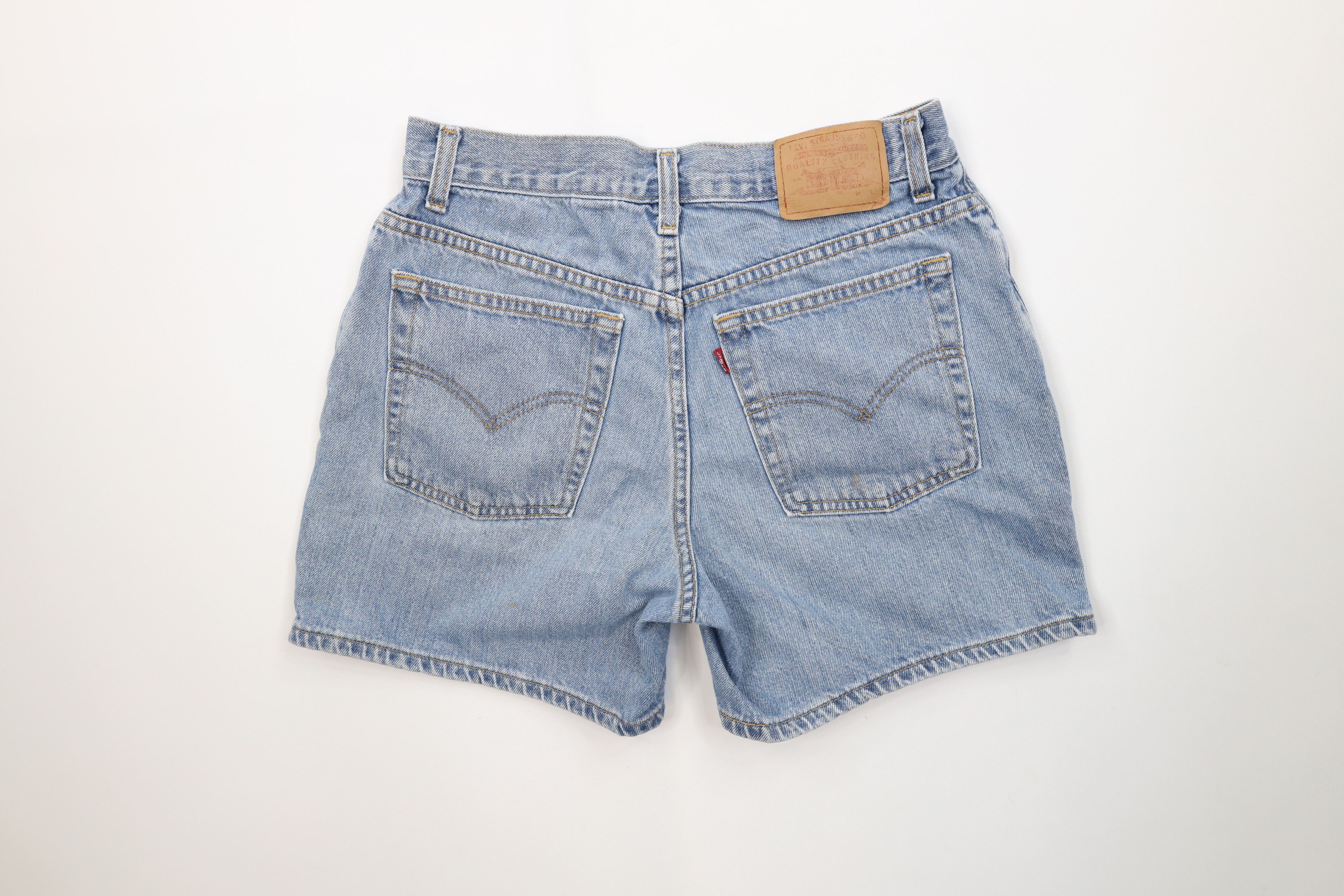 Levi's Vintage Y2K 2002 Levis Denim Jean Shorts Jorts Blue Cotton Size 30" / US 8 / IT 44 - 9 Thumbnail