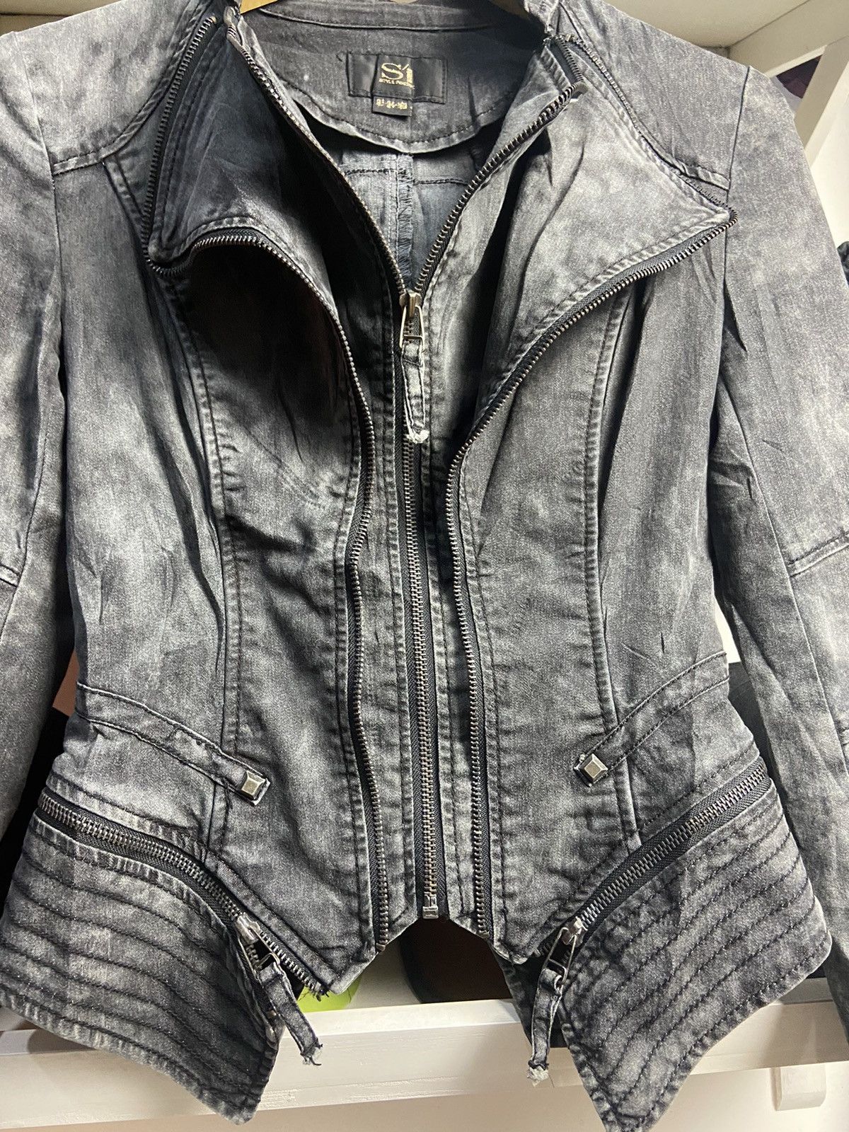 If Six Was Nine × Japanese Brand × Le Grande Bleu (L.G.B.) 🔥 Rare 🔥 SI innerve L.G.B style denim motorbike jacket Size S / US 4 / IT 40 - 3 Thumbnail