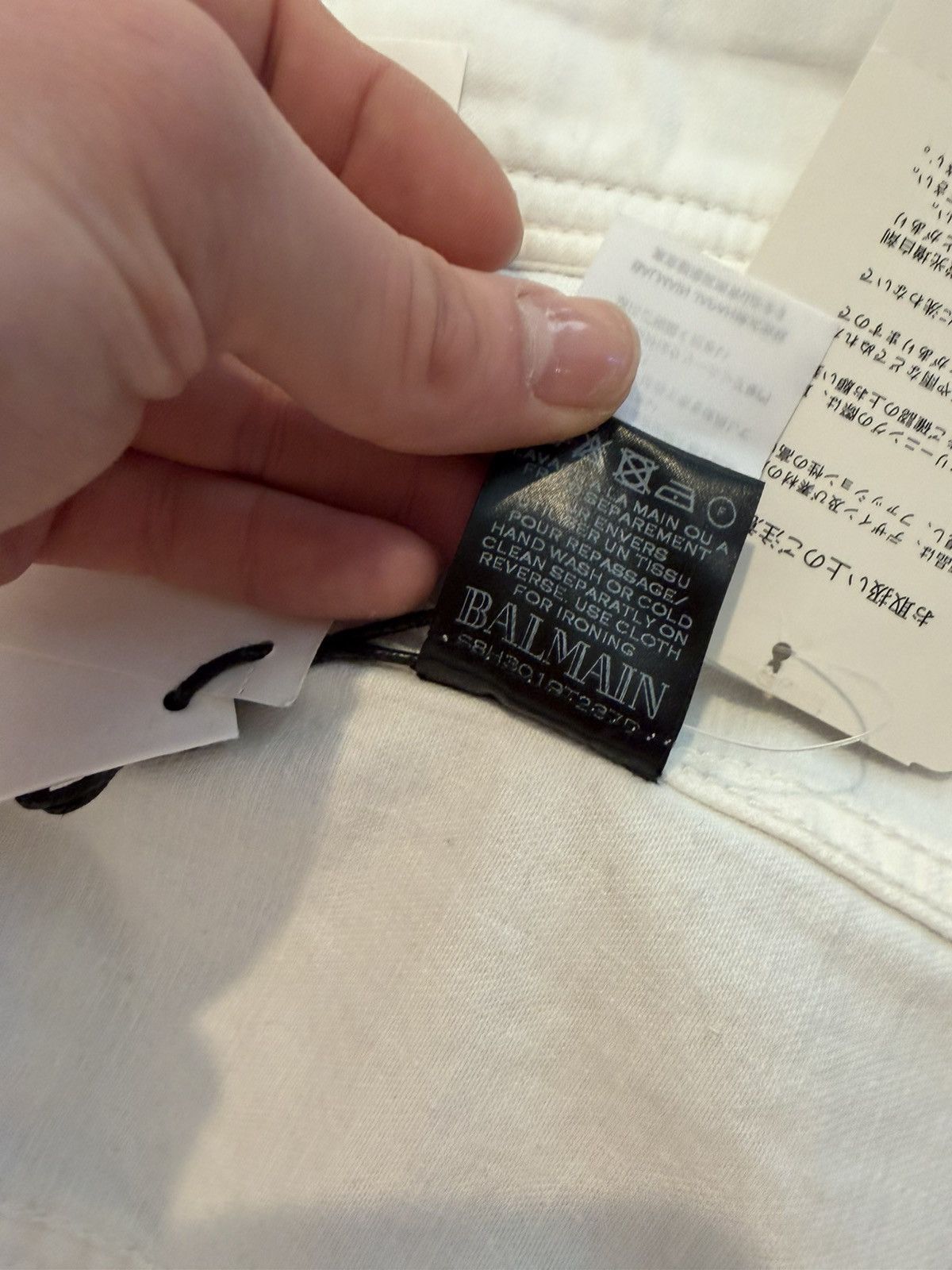 Balmain SS18 Balmain White Destroyed Denim Jacket Size US XS / EU 42 / 0 - 16 Thumbnail