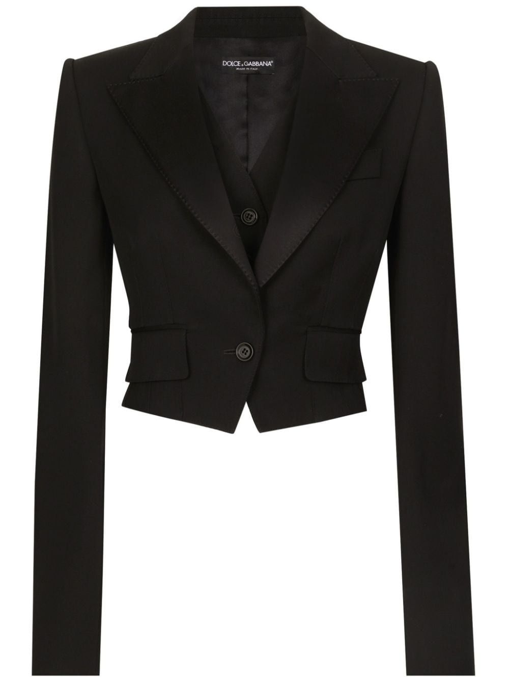 Dolce & Gabbana WOOL CROPPED JACKET Size S / US 4 / IT 40 - 1 Thumbnail