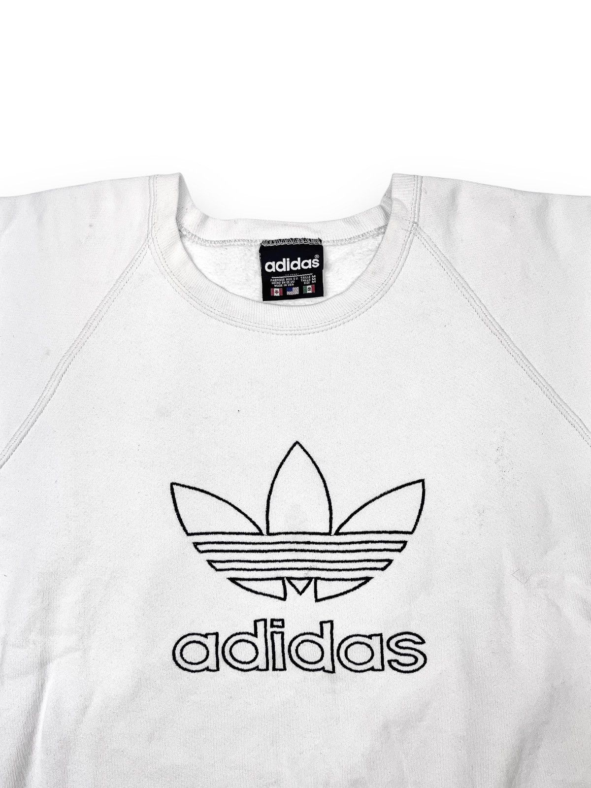 Adidas 90s Adidas Trefoil Vintage Sweatshirt Size US XL / EU 56 / 4 - 2 Thumbnail