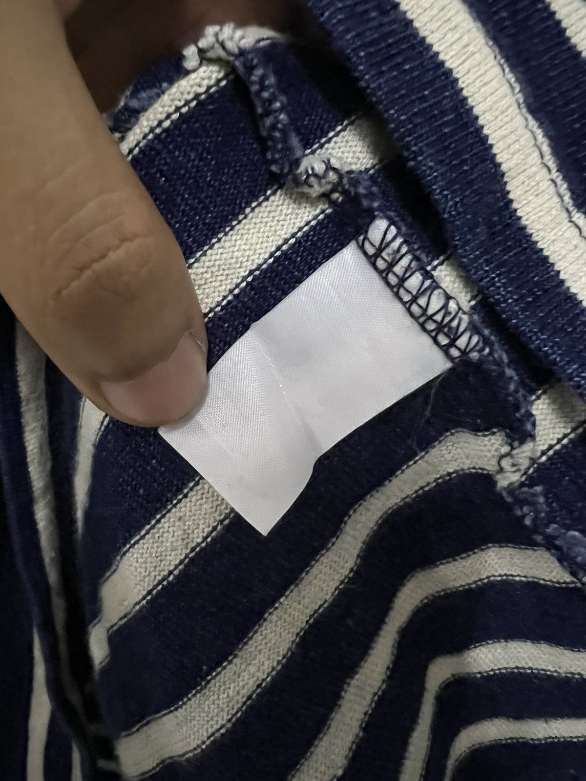 45rpm Indigo Dyed Border Striped Half Zipper Pullover Sweater Size US L / EU 52-54 / 3 - 9 Thumbnail