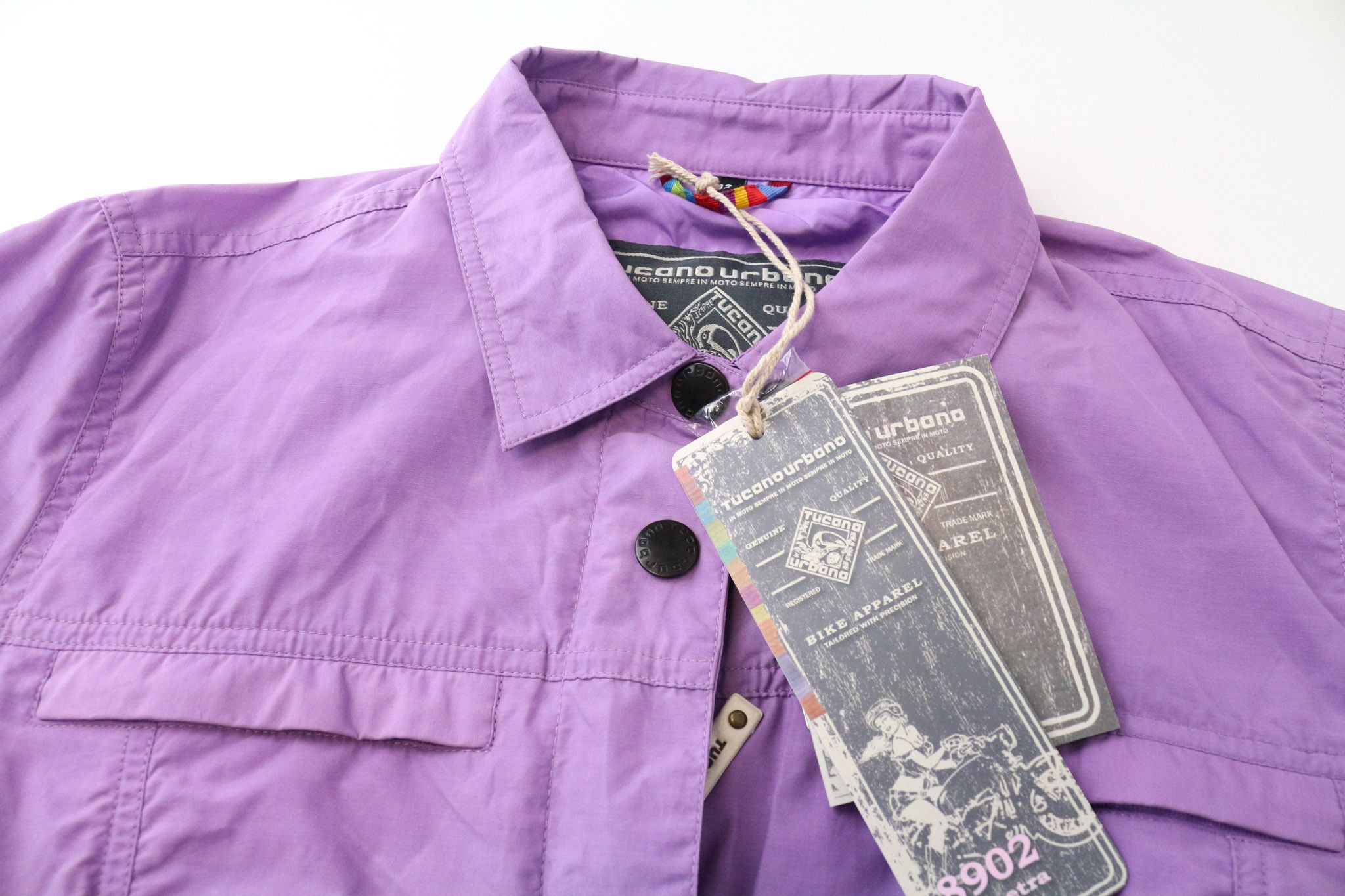 Other DEMETRA IT42 Purple Cotton Blend Motorbike Jacket 75391 Size XL / US 12-14 / IT 48-50 - 3 Thumbnail