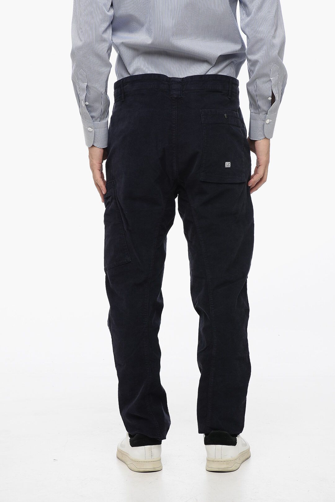 C.P. Company og1mm1024 Corduroy Cargo Pant in Black Size US 34 / EU 50 - 2 Thumbnail