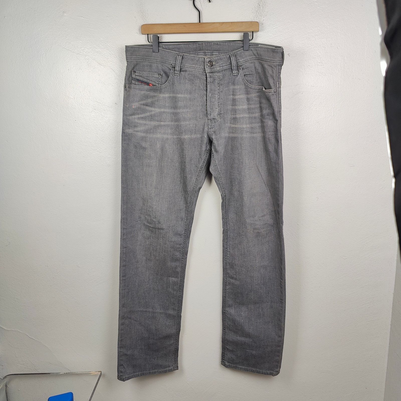 Diesel Diesel Safado Jeans Mens 36x32 Gray Slim Straight Leg Cotton Size US 36 / EU 52 - 1 Thumbnail