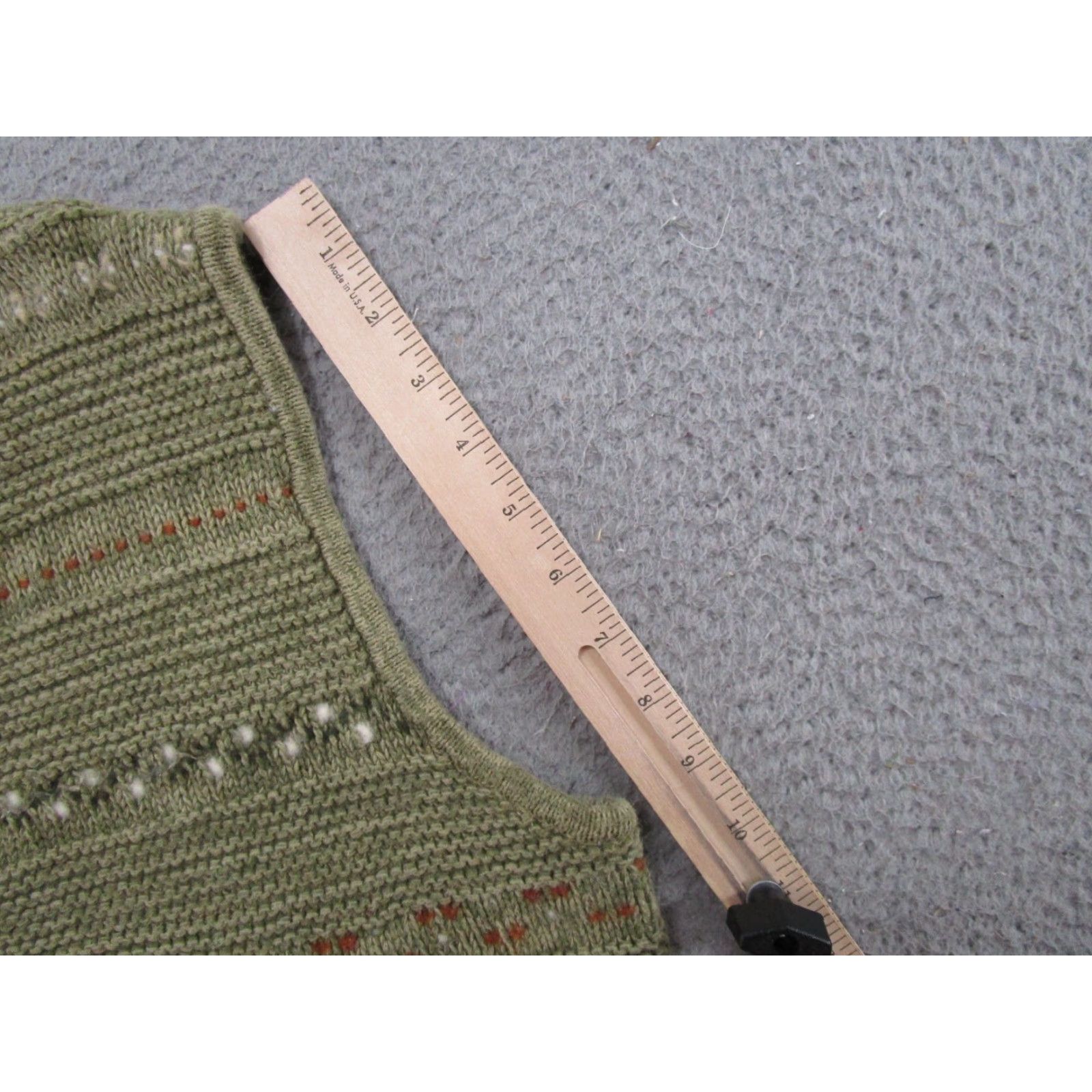 Vintage Vintage Woolrich Button Up Sweater Vest Green Thyme Stripe Size L Women Size L / US 10 / IT 46 - 7 Thumbnail