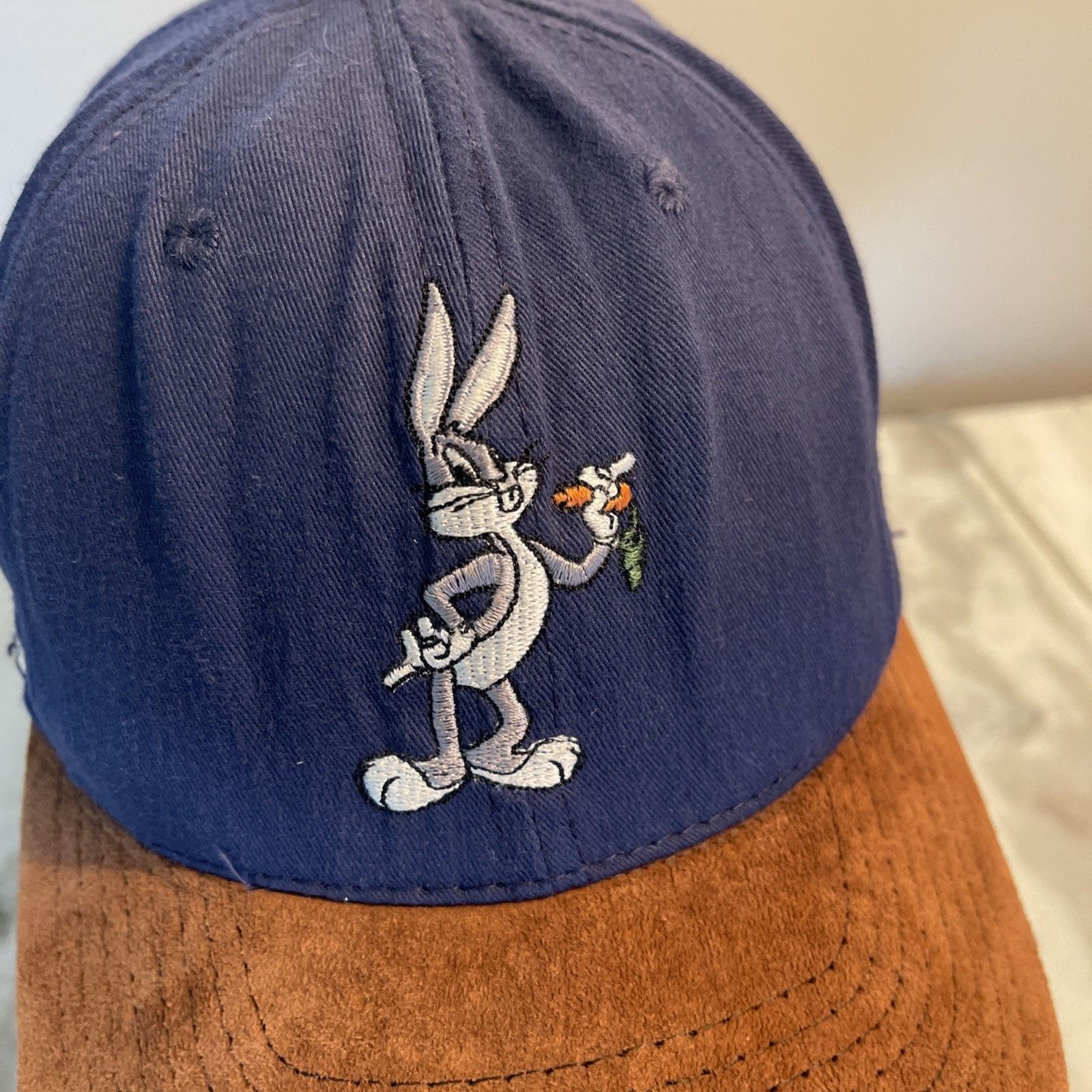 Warner Bros Vintage Bugs Bunny Made USA Snapback Hat Cap 1991. Rare Size ONE SIZE - 2 Thumbnail
