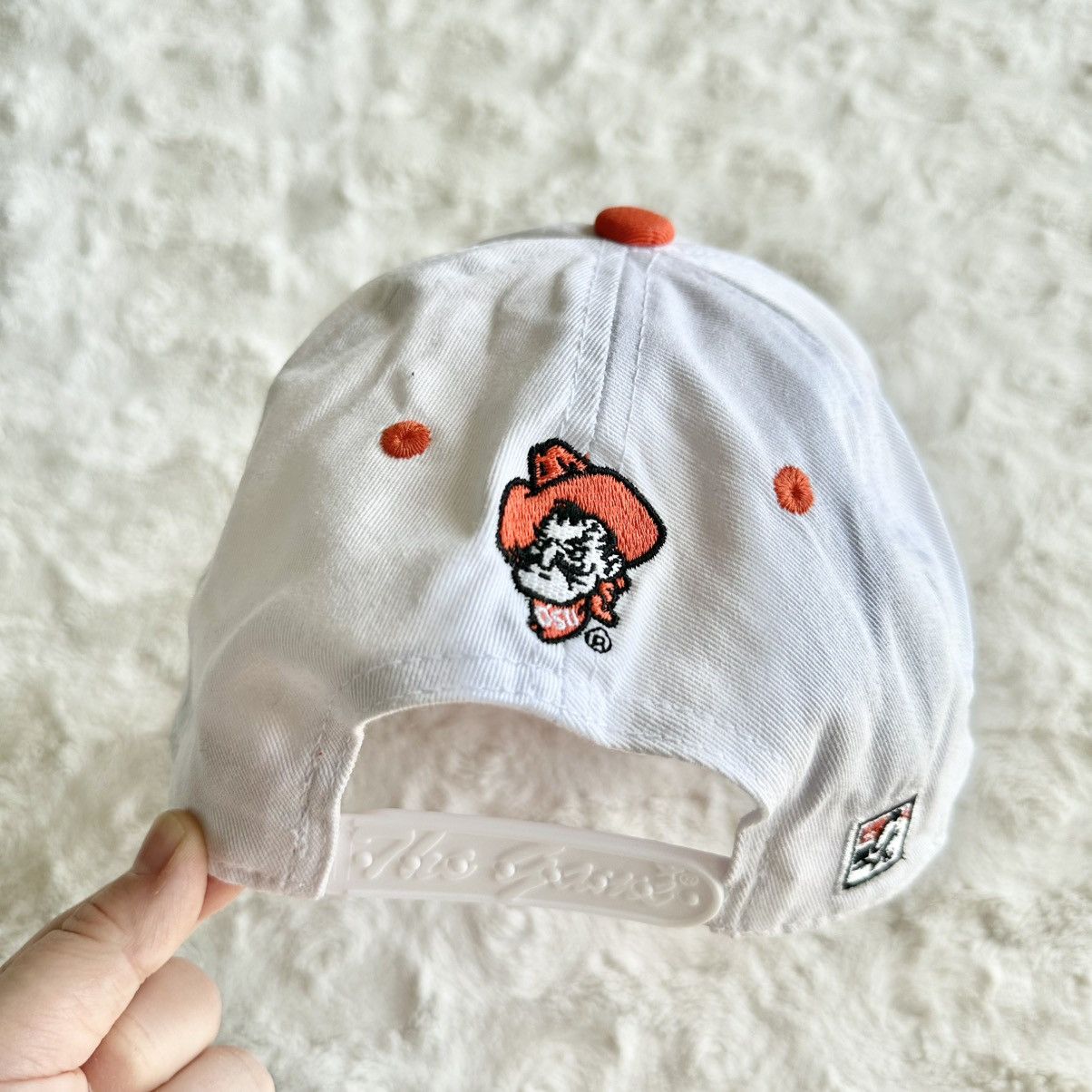 The Game Oklahoma State Hat Cap Adult OSFM White Game Bar OSU Cowboys Size ONE SIZE - 6 Thumbnail