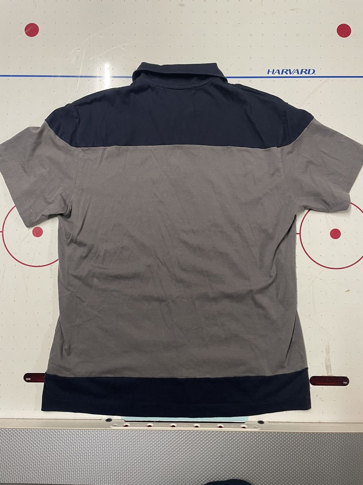 Comme des Garcons × Comme des Garcons Homme Deux Comme des Garçons Homme Deux Navy Gray Tricolor Striped Polo Size US L / EU 52-54 / 3 - 3 Thumbnail