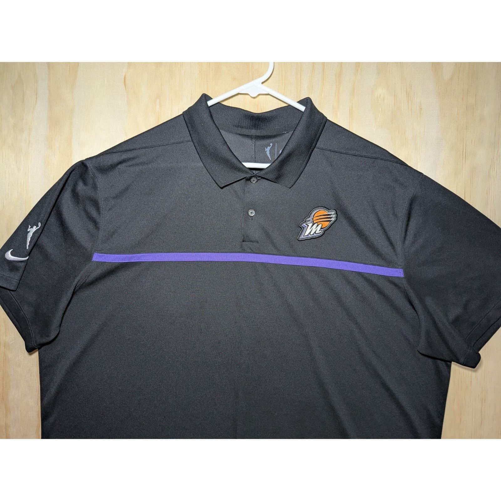 Nike Nike Men's XL Phoenix Mercury WNBA Polo Shirt Black Stretch Size US XL / EU 56 / 4 - 3 Thumbnail