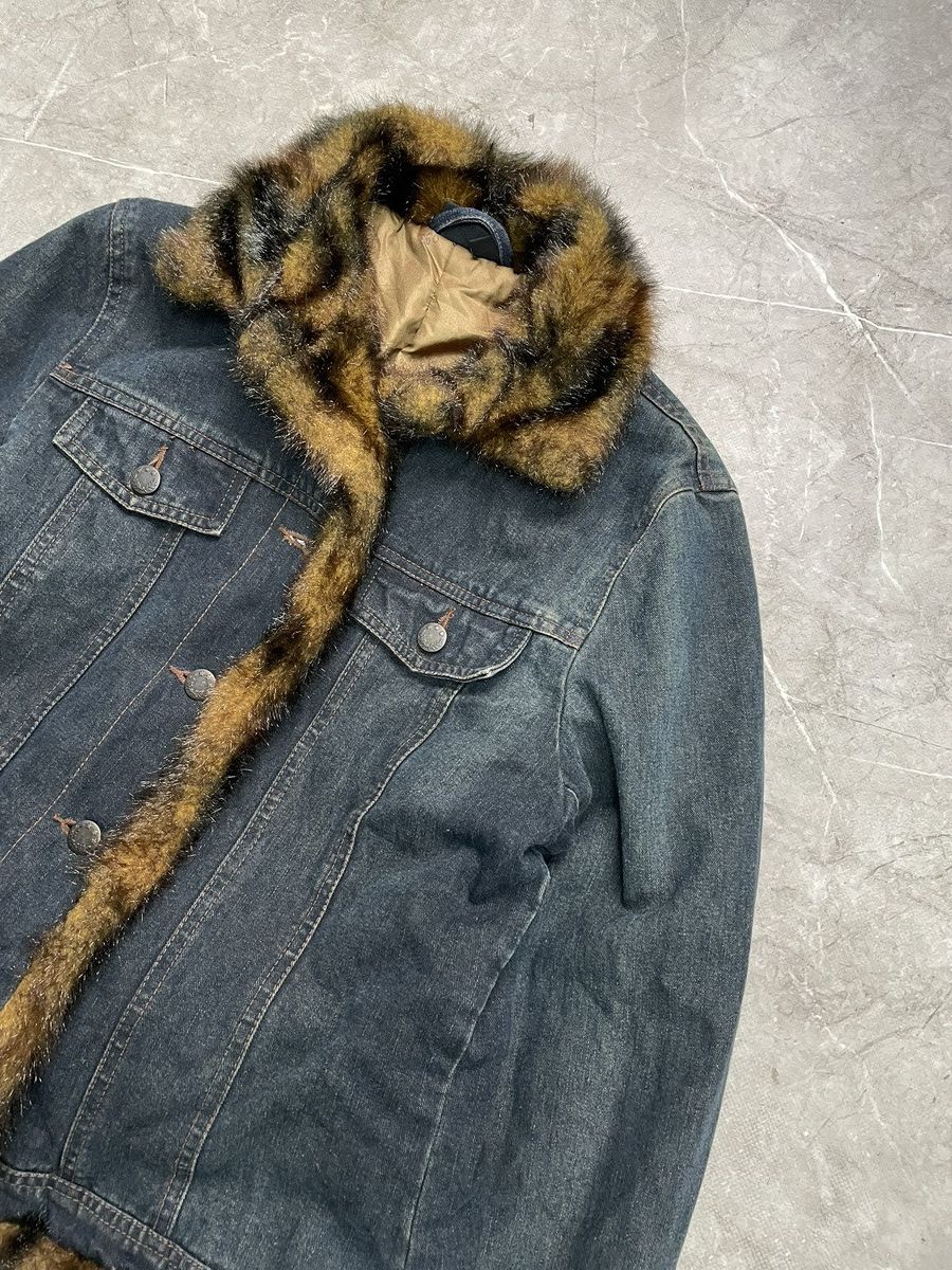 Le Grande Bleu (L.G.B.) Legrandebleu style denim fur faux trucker jacket y2k Size US M / EU 48-50 / 2 - 6 Thumbnail