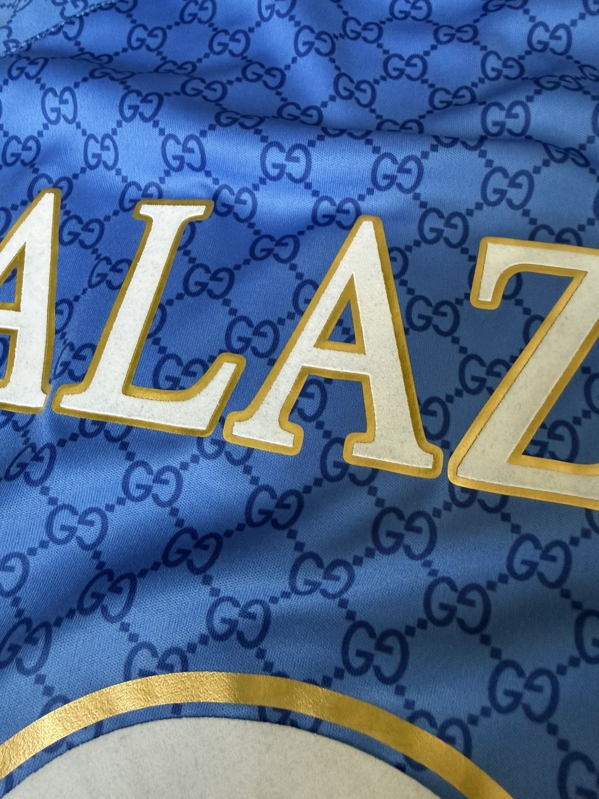 Gucci × Palace Gucci X Palace blue all over GG logo monogram print jersey Size US M / EU 48-50 / 2 - 12 Thumbnail