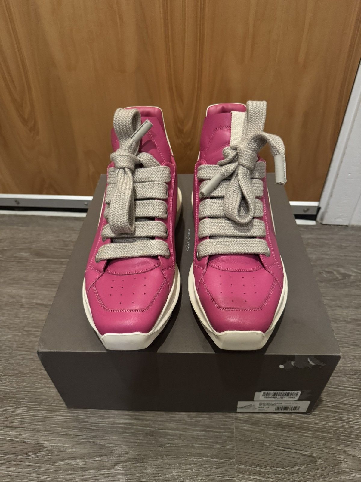 Rick Owens Rick Owens Hot Pink Jumbo Lace Geth Runner Sneakers Size 44 Size US 11 / EU 44 - 3 Thumbnail