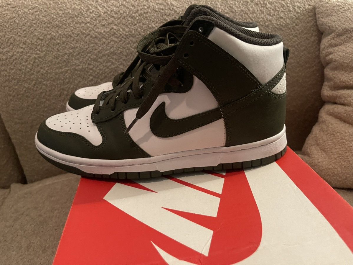 Nike Nike Dunk Hi Retro ‘White/Cargo Khaki’ Size US 8.5 / EU 41-42 - 2 Thumbnail