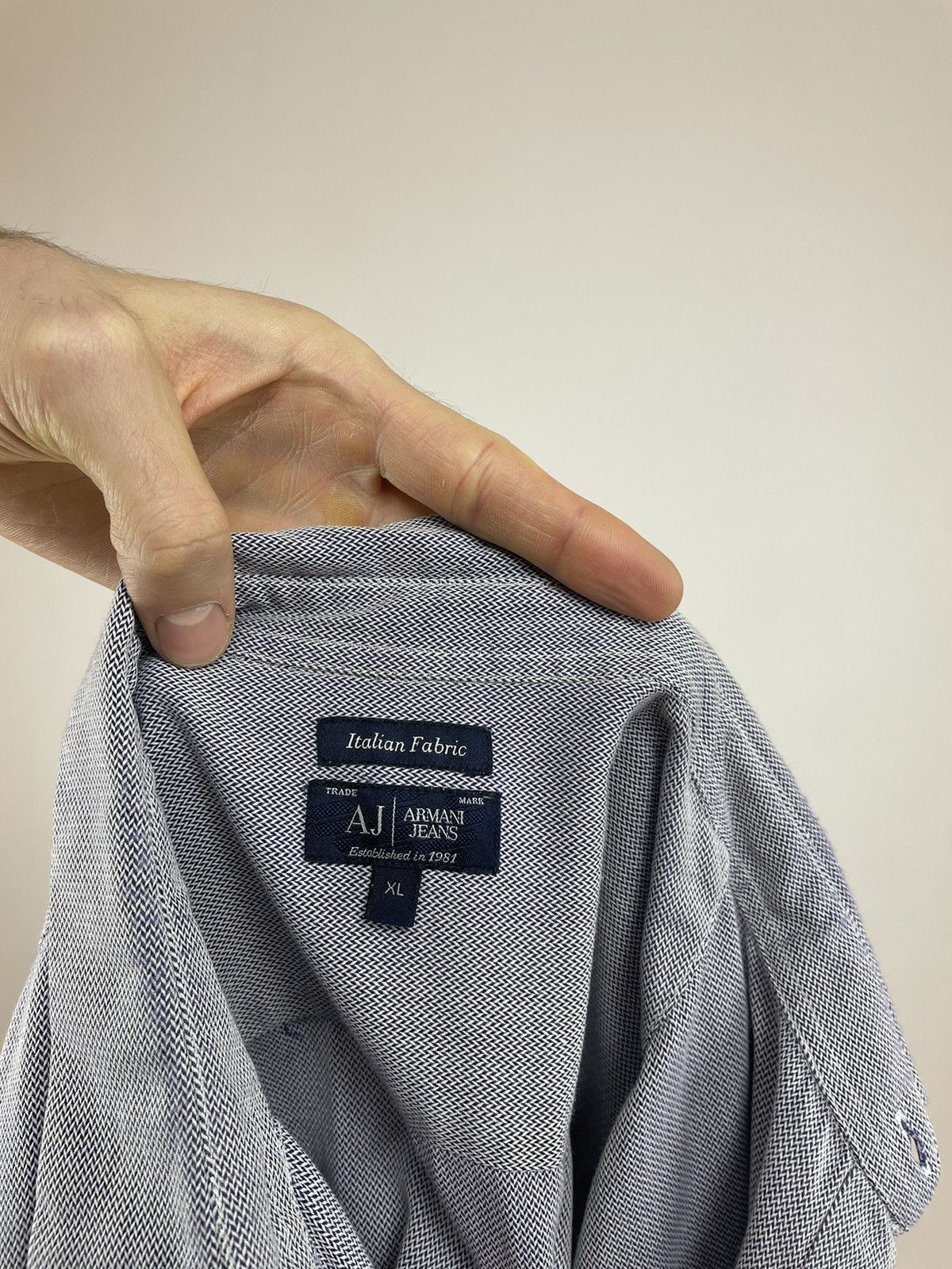 Armani × Giorgio Armani ARMANI JEANS shirt Italian Fabric Blue cotton long sleeve XL Size US XL / EU 56 / 4 - 8 Thumbnail