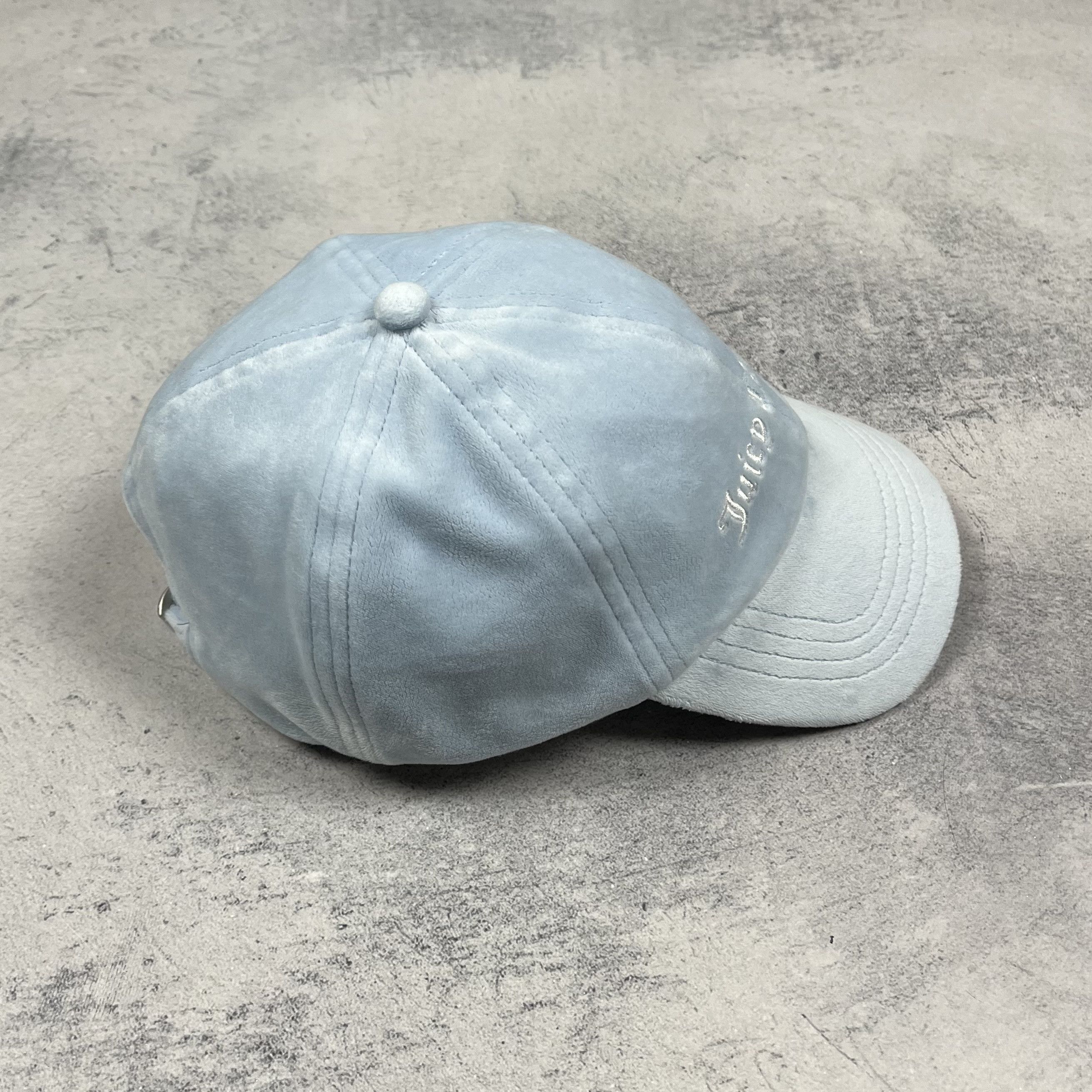 Juicy Couture Juicy Couture Baby Blue Y2K Velour Baseball Cap Size ONE SIZE - 3 Thumbnail