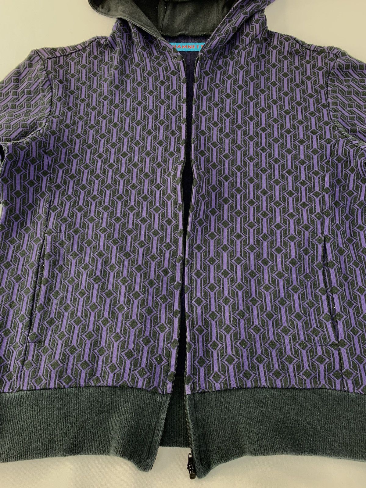 Designer Katherine Hamnett London Zip Up Hooded Jacket Nova Checked Size M / US 6-8 / IT 42-44 - 4 Thumbnail