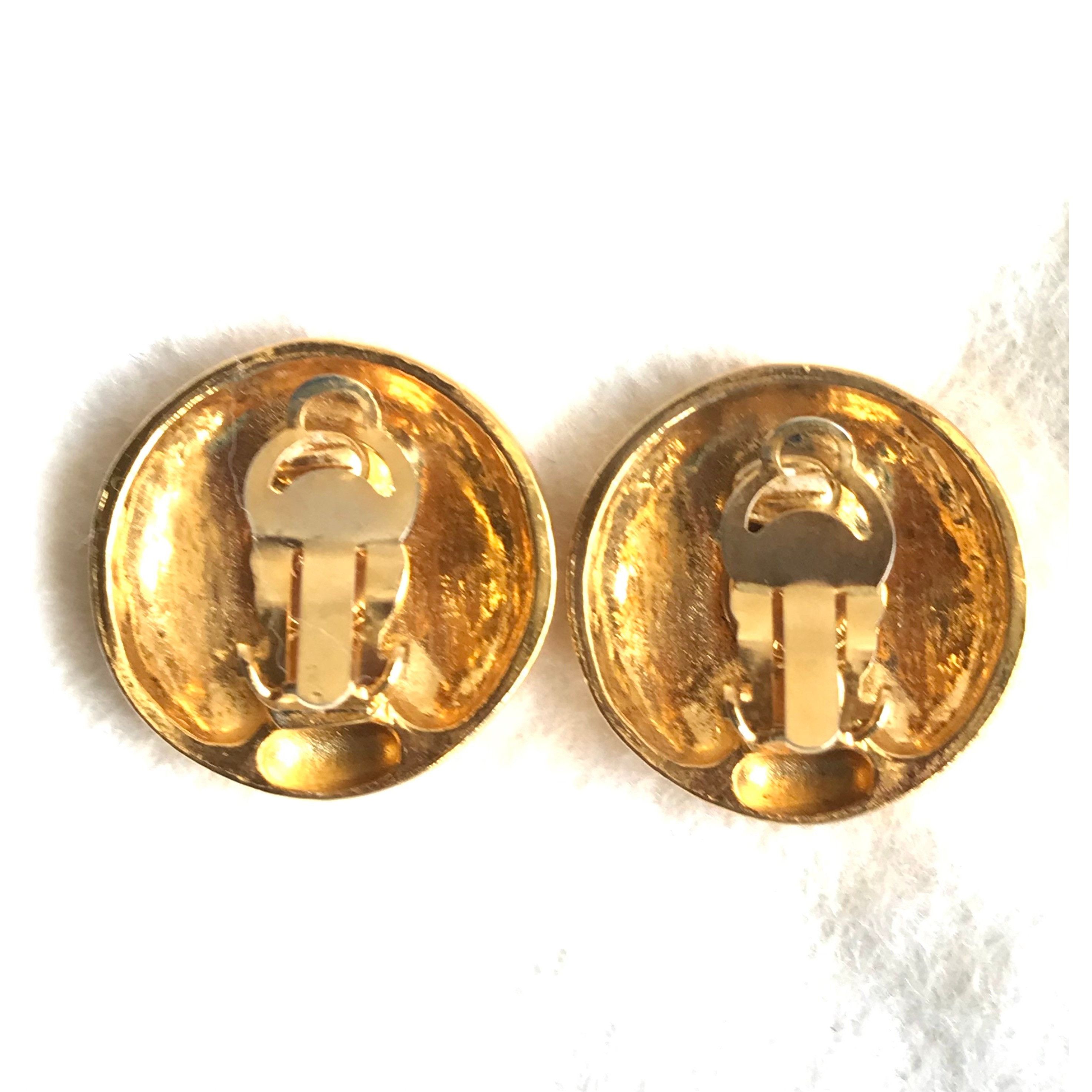 Chanel Vintage CHANEL gold tone round earrings with mademoiselle Size ONE SIZE - 7 Thumbnail