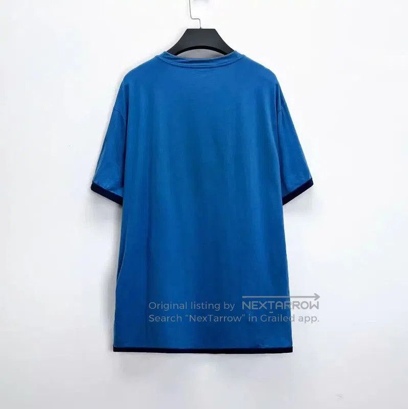 Prada Prada Blue Cotton Logo Short Sleeve T-Shirt. Size US XXL / EU 58 / 5 - 2 Thumbnail