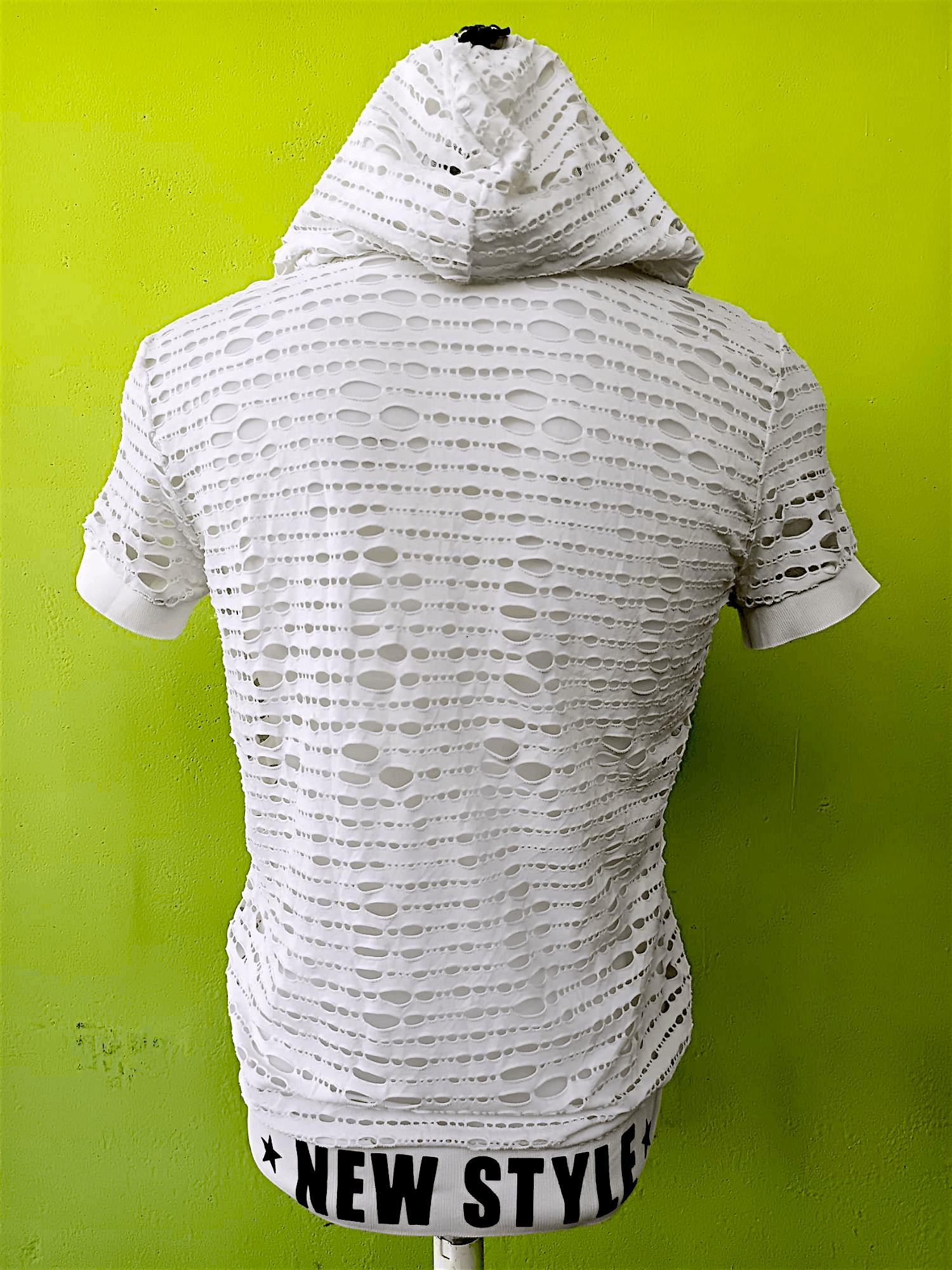 Other Distressed Shirt punk style OVER GIRL Mesh Zip Hoodie Size US L / EU 52-54 / 3 - 16 Thumbnail