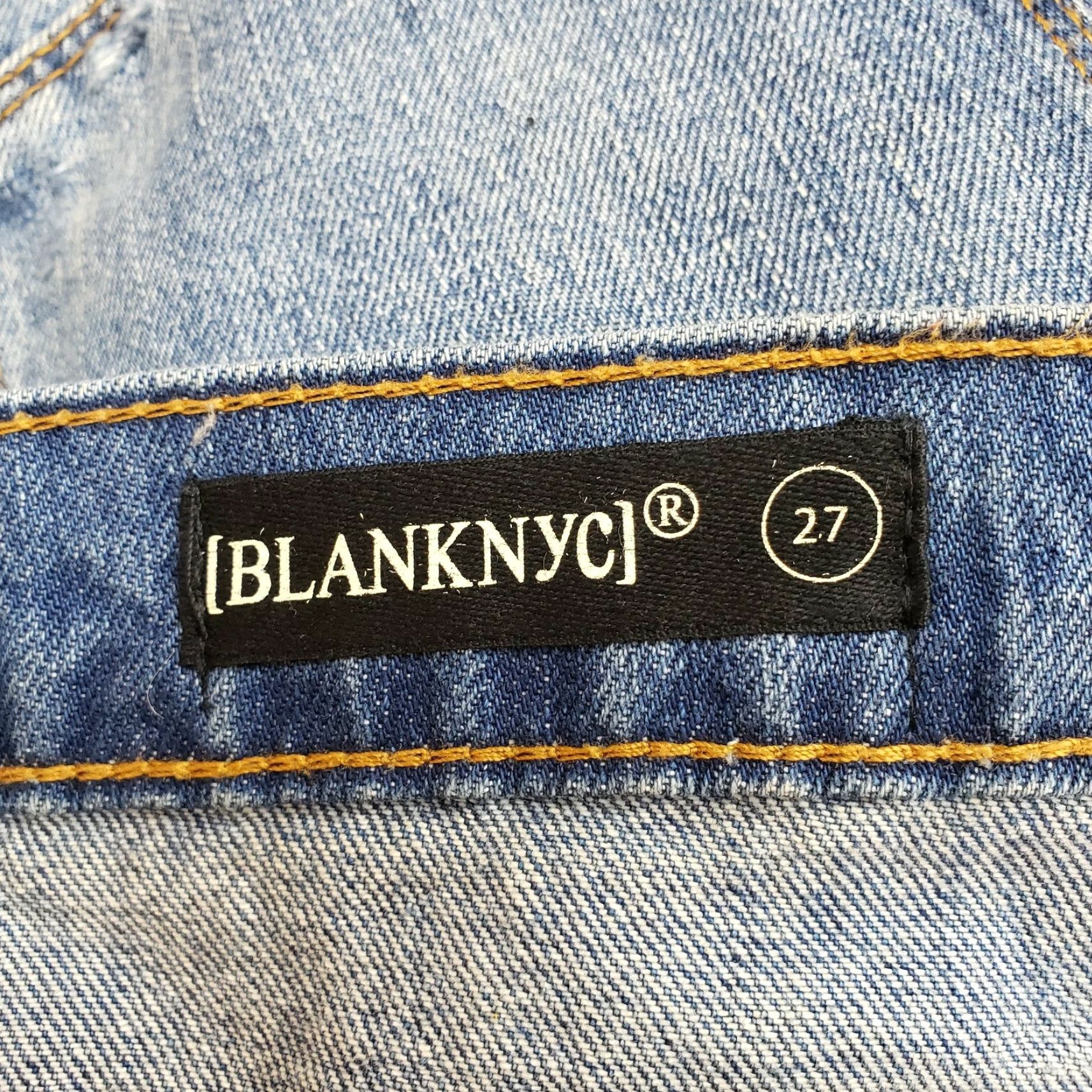 Vintage BLANKNYC Womens Denim Skirt 27 Blue Distressed Pockets Raw Hem Mini Short Cotton Denim Skirt Women Size 27 Blue Womens Size 27" / US 4 / IT 40 - 4 Thumbnail