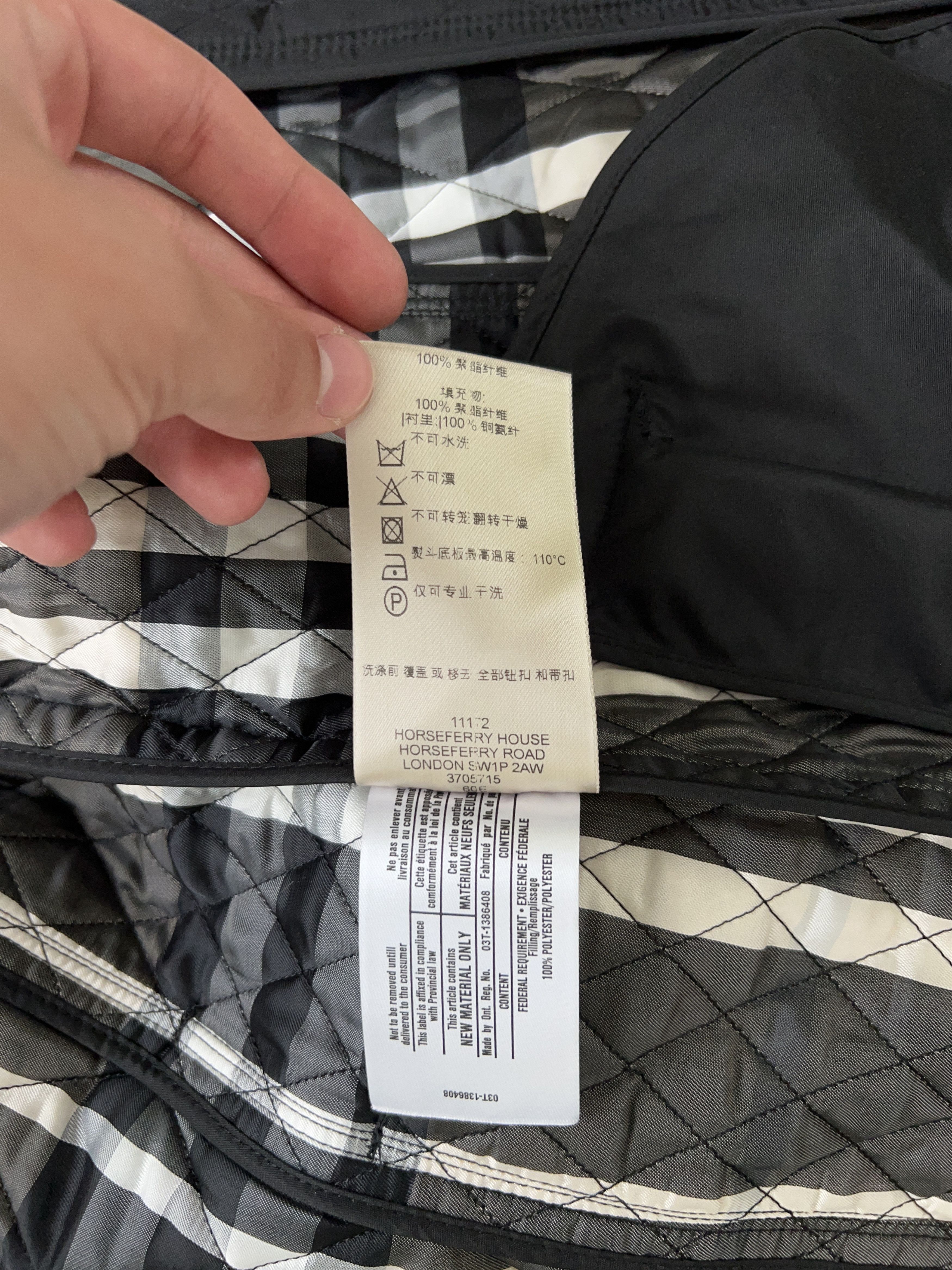 Burberry Womens Burberry Long Jacket Coat Quilted Black Size US 2 Size XS / US 0-2 / IT 36-38 - 9 Thumbnail