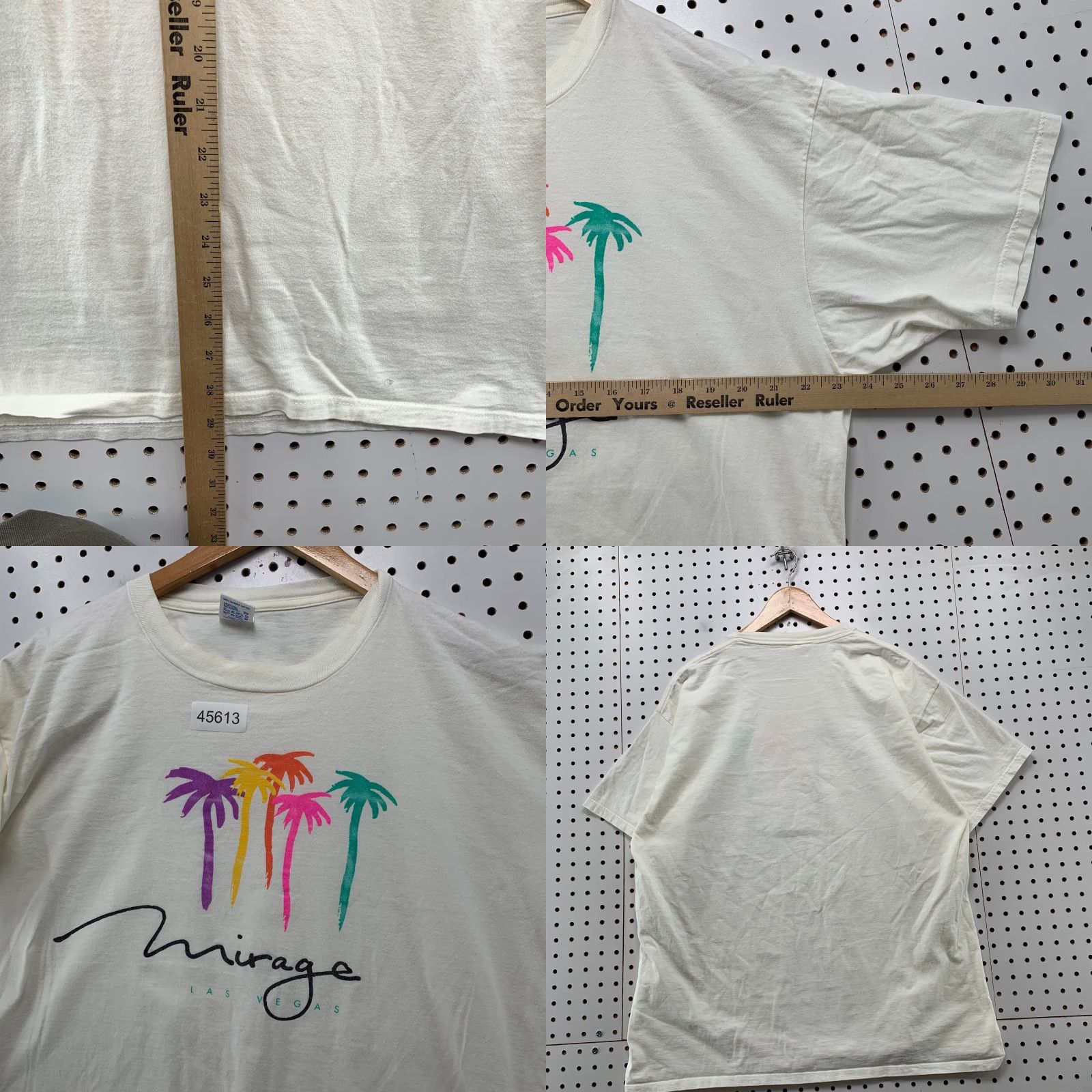 Jerzees VINTAGE Mirage Las Vegas T Shirt Mens 2XL White Single Stitch Made Usa Nike Shirt Mens 2XL White USA 90s 80s Size US XXL / EU 58 / 5 - 8 Thumbnail