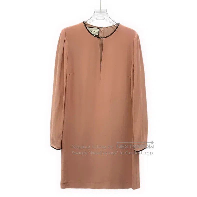 Gucci Gucci Dousha pink round-neck long-sleeved dress Size S / US 4 / IT 40 - 1 Thumbnail