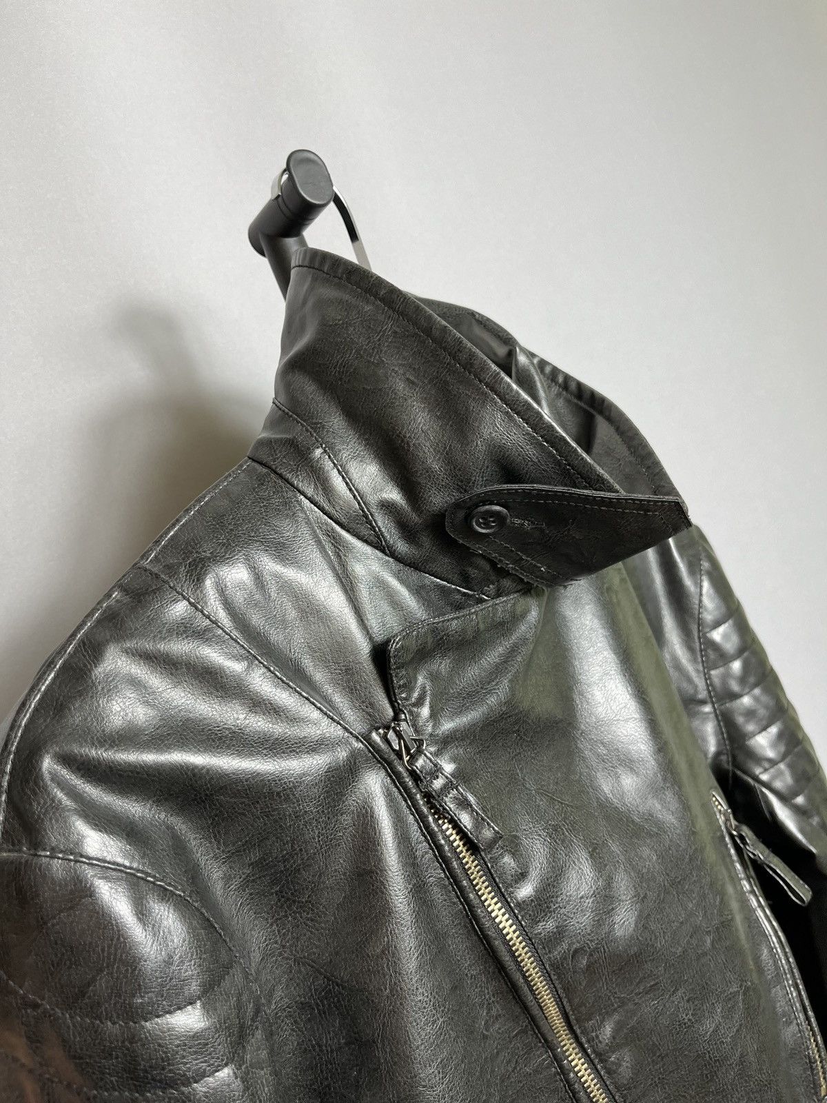 Armani × Giorgio Armani Armani Jeans PVC mens jacket black motorcycle Sz 50 Size US M / EU 48-50 / 2 - 4 Thumbnail