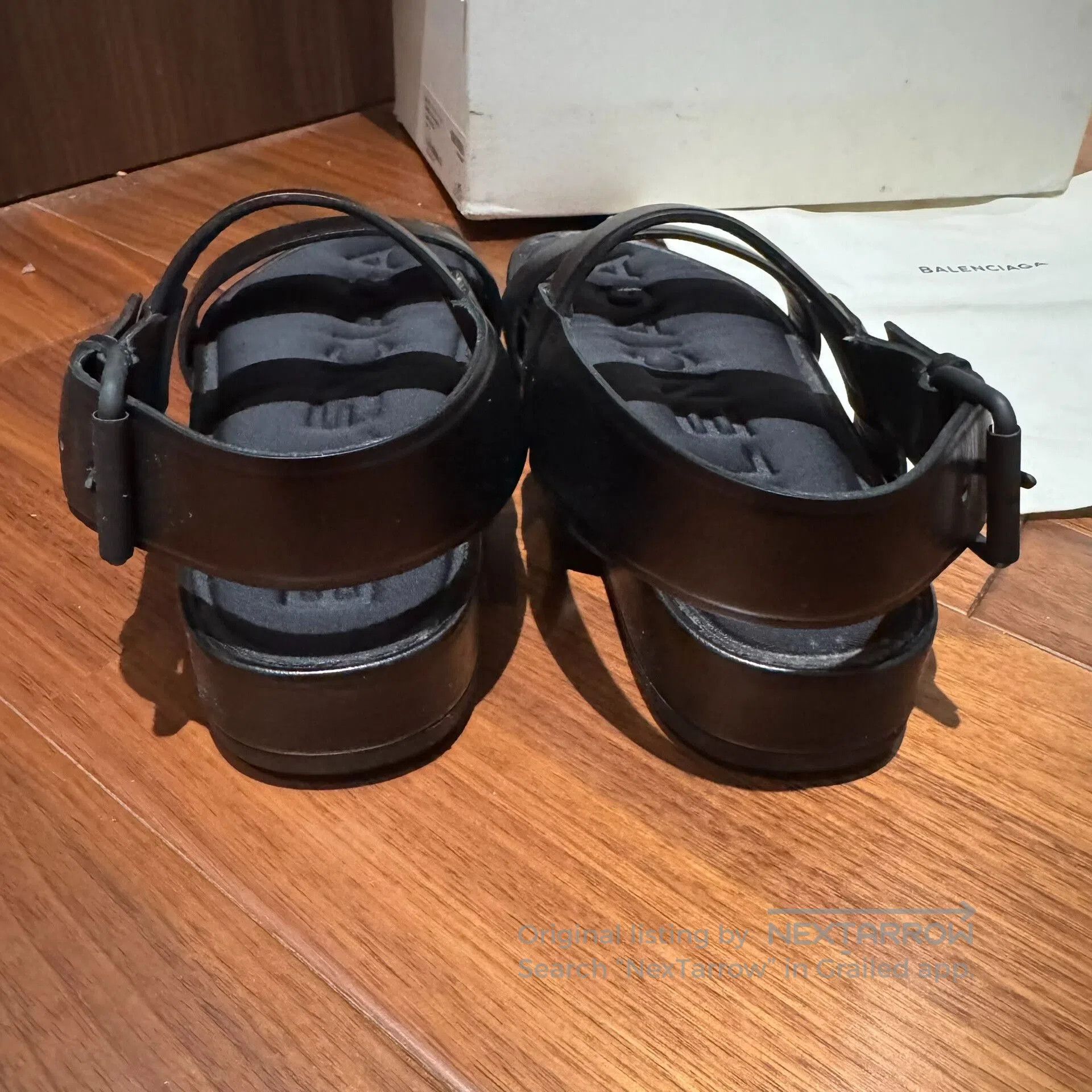 Balenciaga Balenciaga Women's Black Dark Vanguard Sandals. Size US 6 / IT 36 - 5 Thumbnail