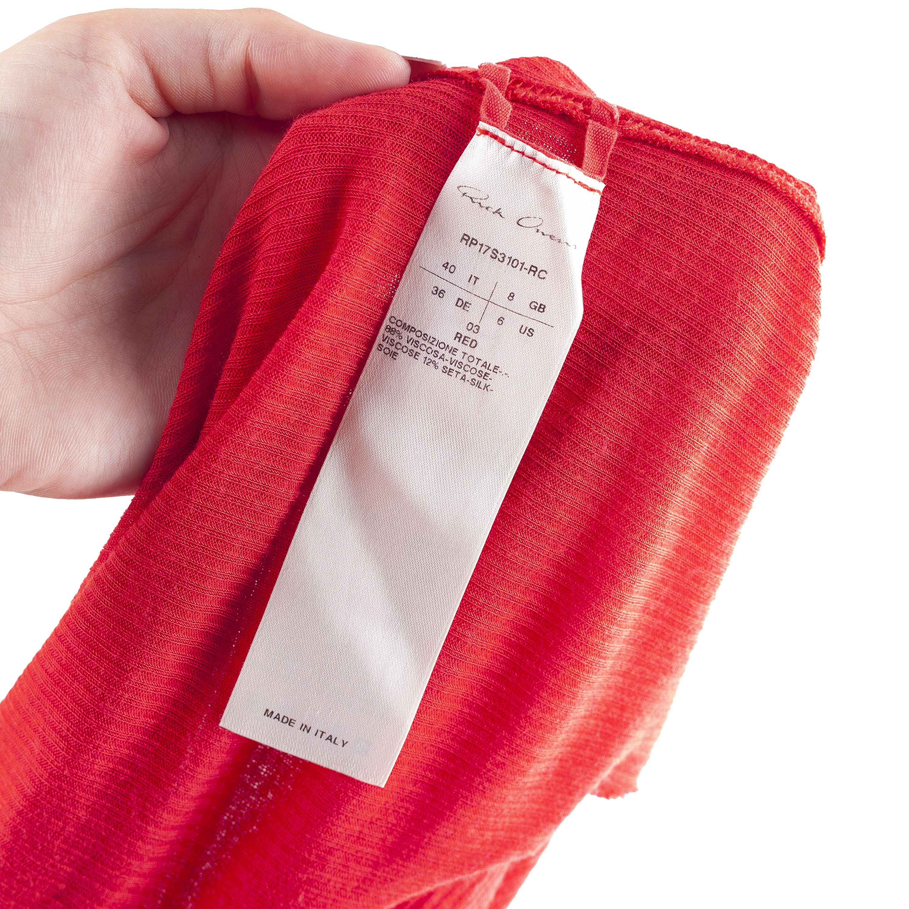 Rick Owens Rick Owens Red Basic Ribbed Tank Top (S) Size S / US 4 / IT 40 - 6 Thumbnail