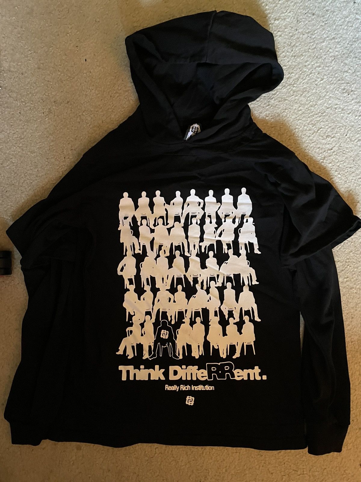 Rap Tees × Vintage Really Rich “Think DiffeRRent” Layered Hoodie Size US S / EU 44-46 / 1 - 1 Thumbnail