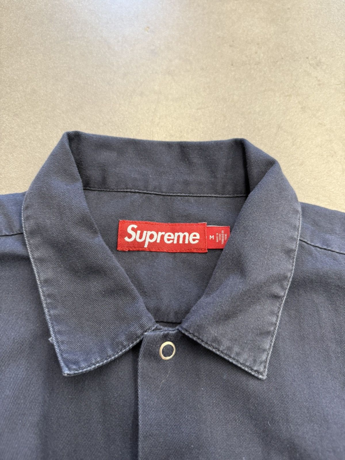 Supreme SS19 Supreme Reflective Stripe S/S Work Shirt Size US M / EU 48-50 / 2 - 8 Thumbnail
