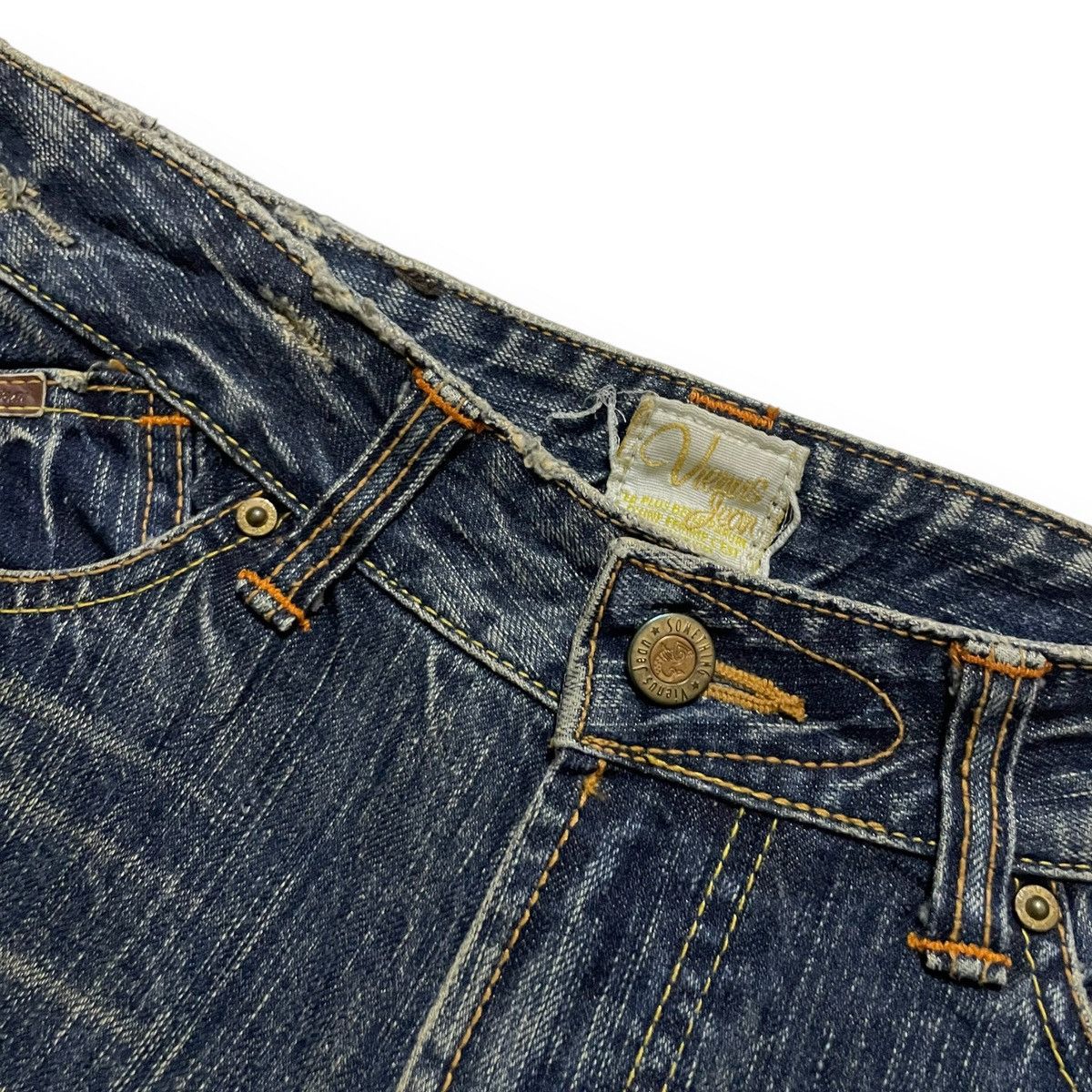 Le Grande Bleu (L.G.B.) ORIGINAL VINTAGE VEAGUS EDWIN FLARED JAPAN DENIM (28×39) Size US 28 / EU 44 - 5 Thumbnail