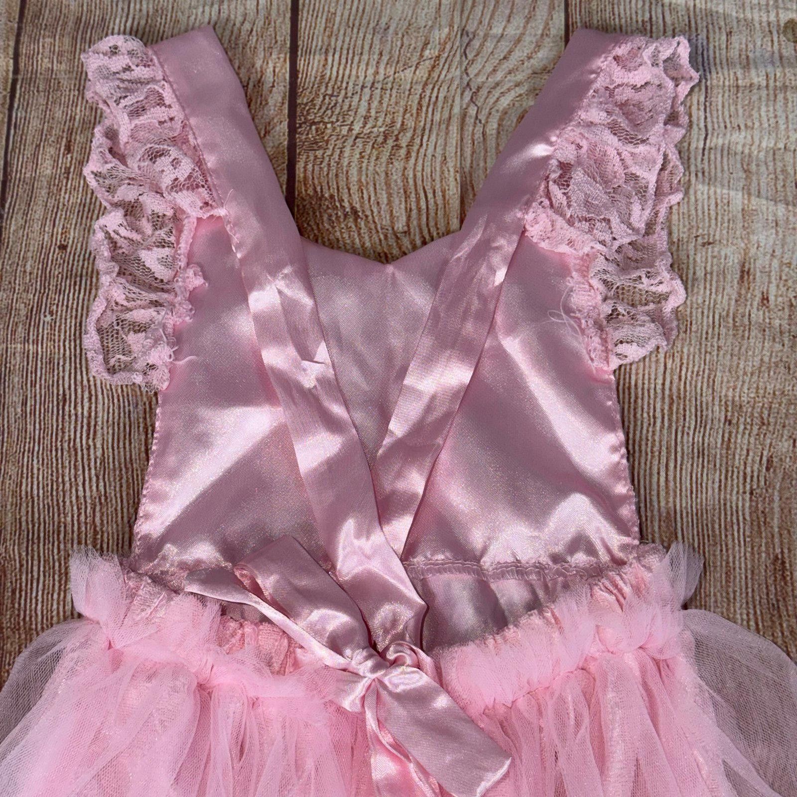 Other Pink Lace and Tulle First Birthday 12-18 Month Romper Size ONE SIZE - 8 Thumbnail
