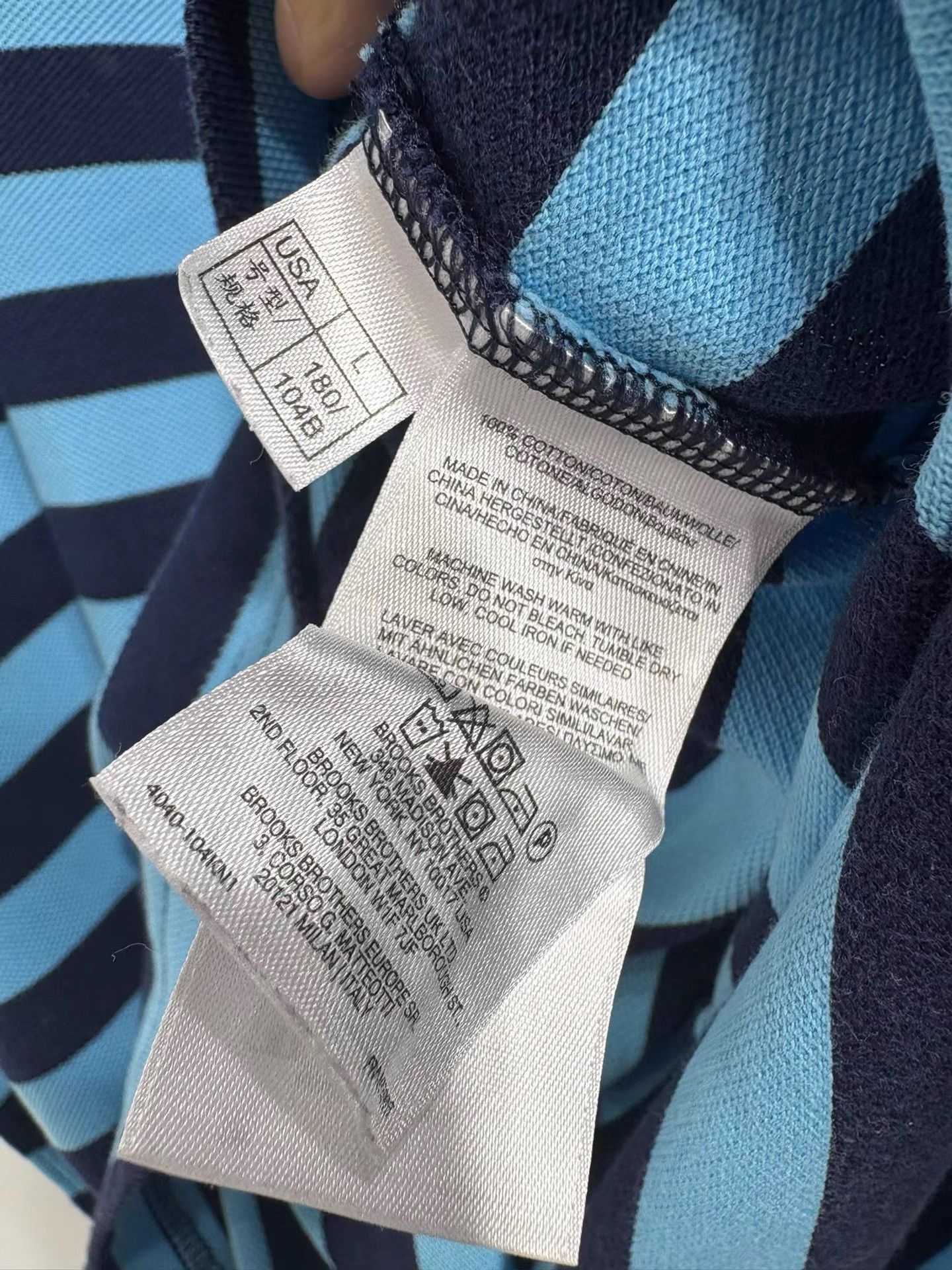 Brooks Brothers Brooks Brothers Men's Striped Short Sleeve Polo Shirt K29 Size US L / EU 52-54 / 3 - 6 Thumbnail