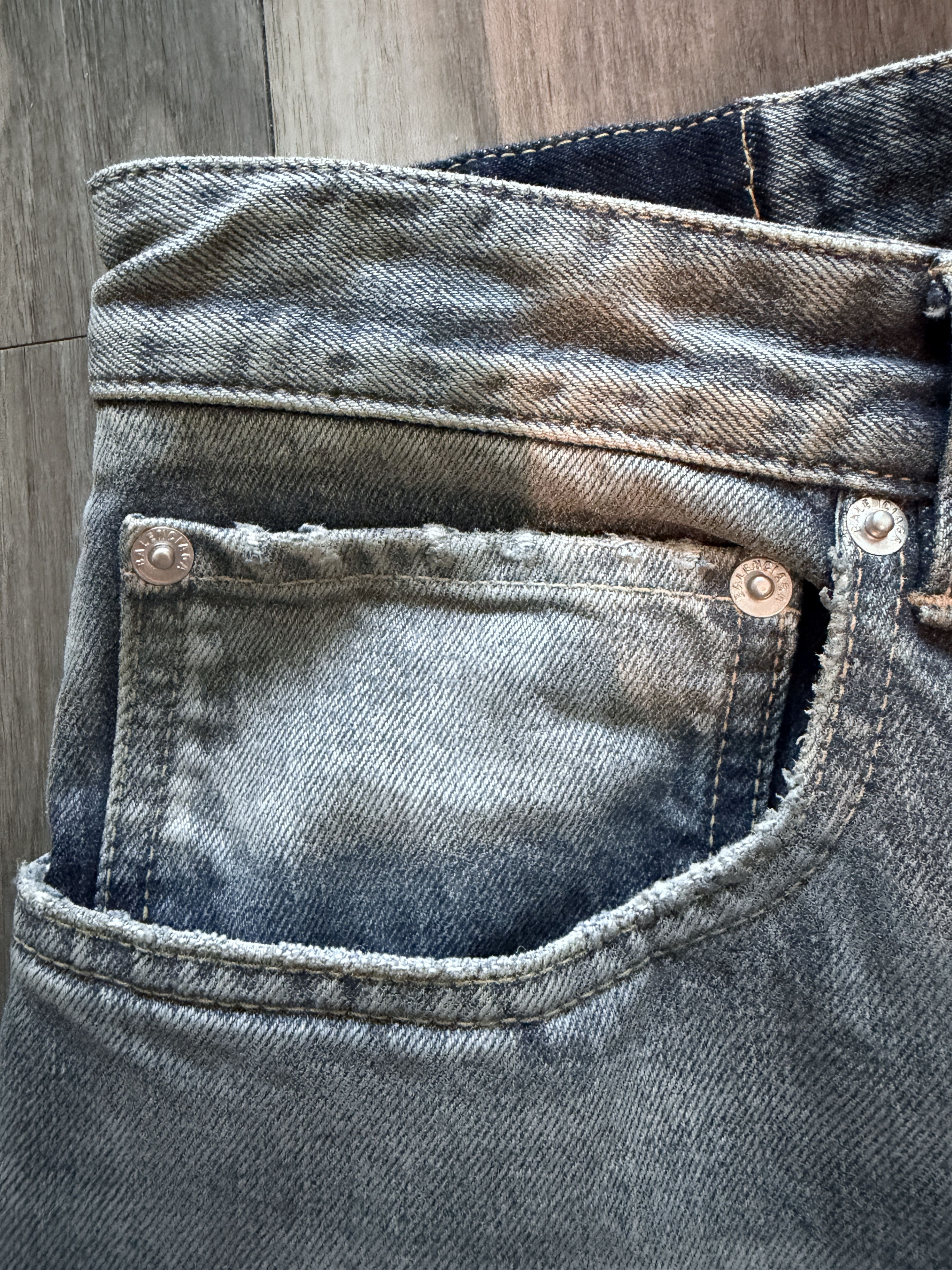 Balenciaga Reflective 3M Woven Made in Japan Baggy Denim Jeans Size US 34 / EU 50 - 9 Thumbnail
