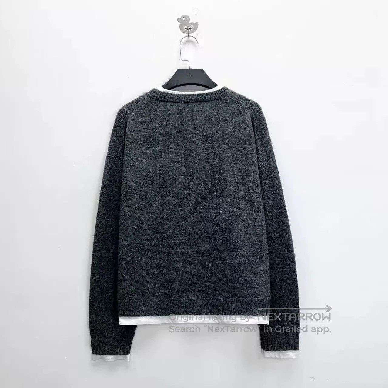 Miu Miu Miu Miu SS25 Embroidered Logo Layered Knit. Size L / US 10 / IT 46 - 2 Thumbnail