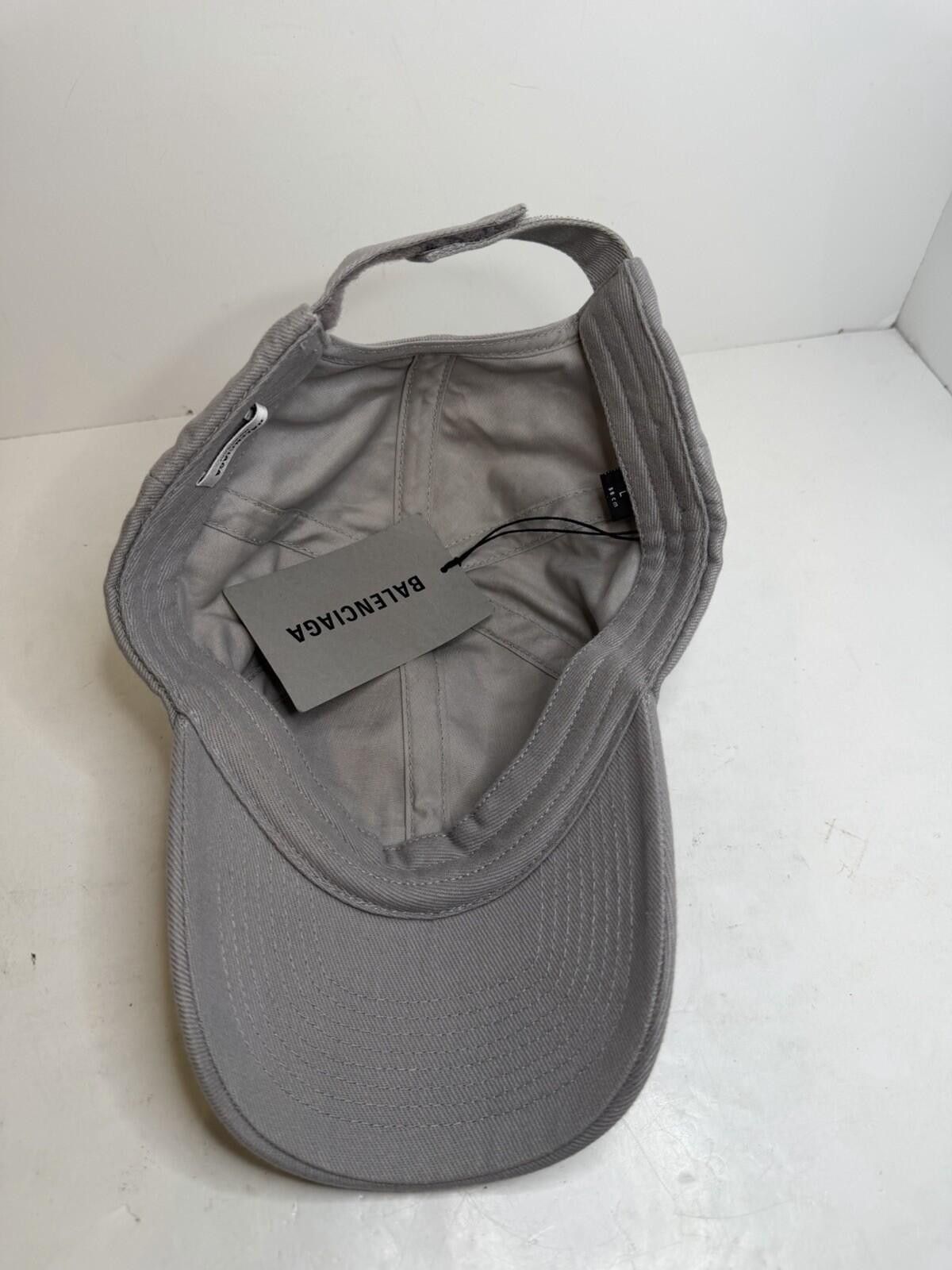 Balenciaga Balenciaga Logo Baseball Cap Grey Black Embroidered Hat Size ONE SIZE - 4 Thumbnail