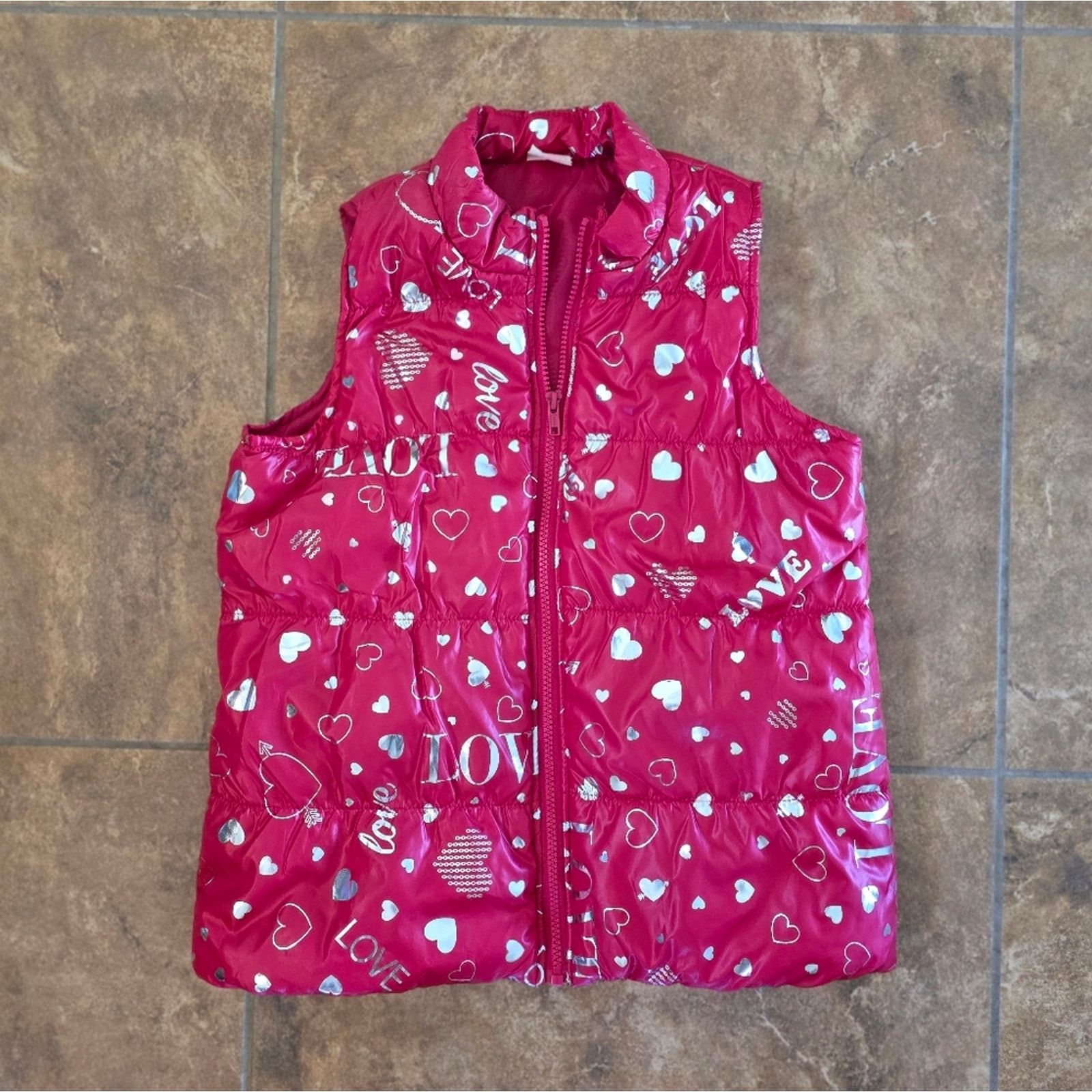Faded Glory Red Love | FADED GLORY | Puffer Vest Size M / US 6-8 / IT 42-44 - 1 Thumbnail