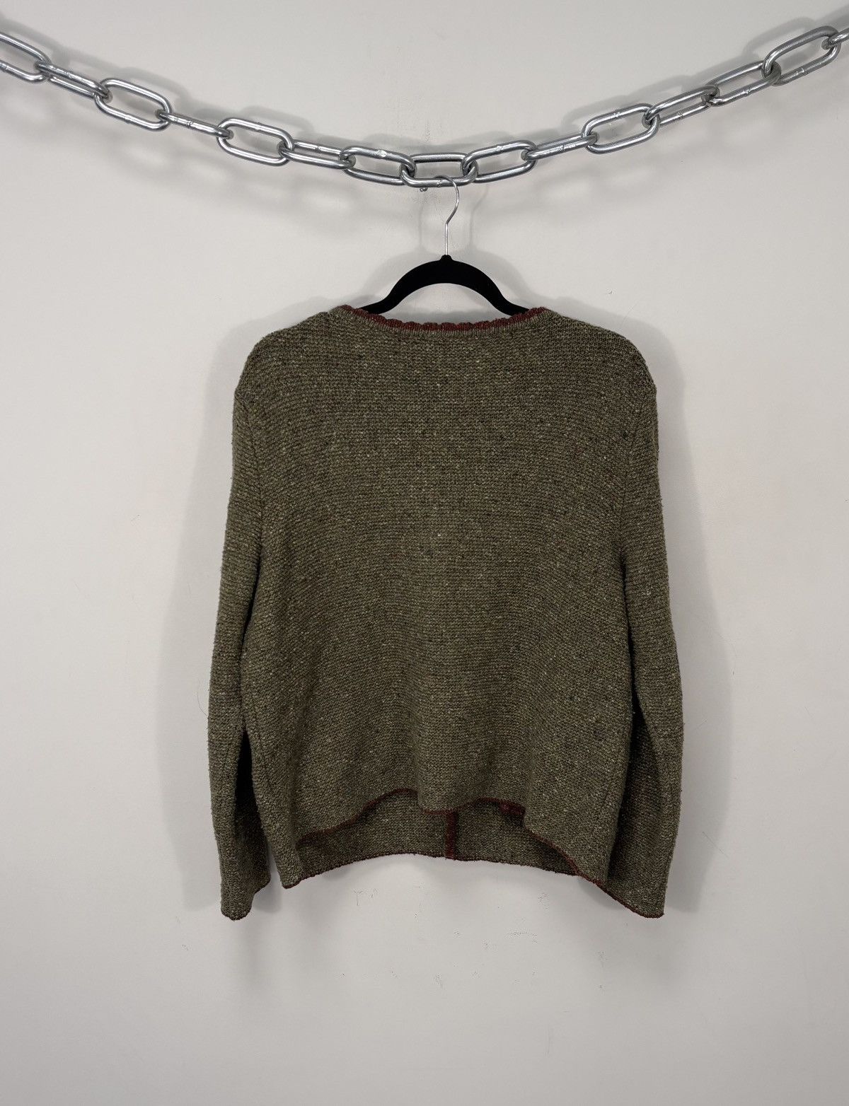 Other Maerz Muenchen Women’s Khaki Wool Blend Cardigan Sweater Size XL / US 12-14 / IT 48-50 - 3 Thumbnail