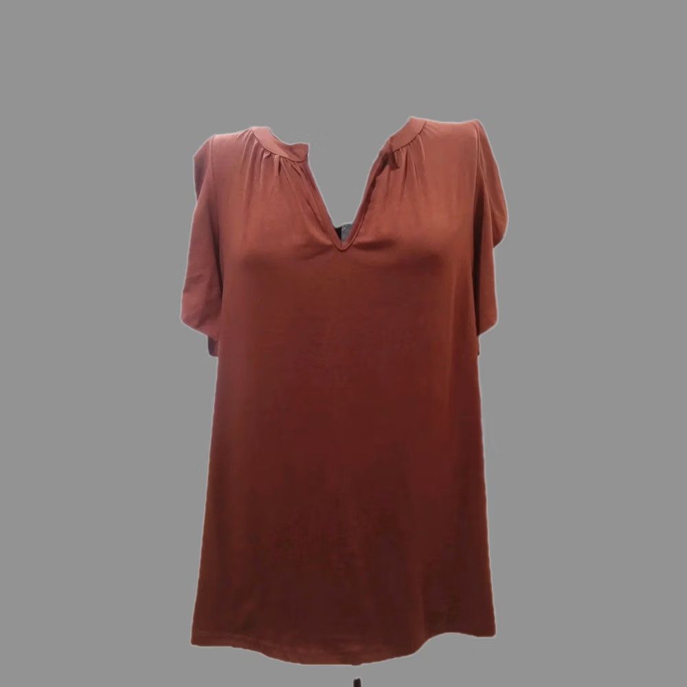 Vintage Women's Tunic Blouse XL Orange Tunic 46 Chest 27 Length Womens Size XL / US 12-14 / IT 48-50 - 1 Thumbnail
