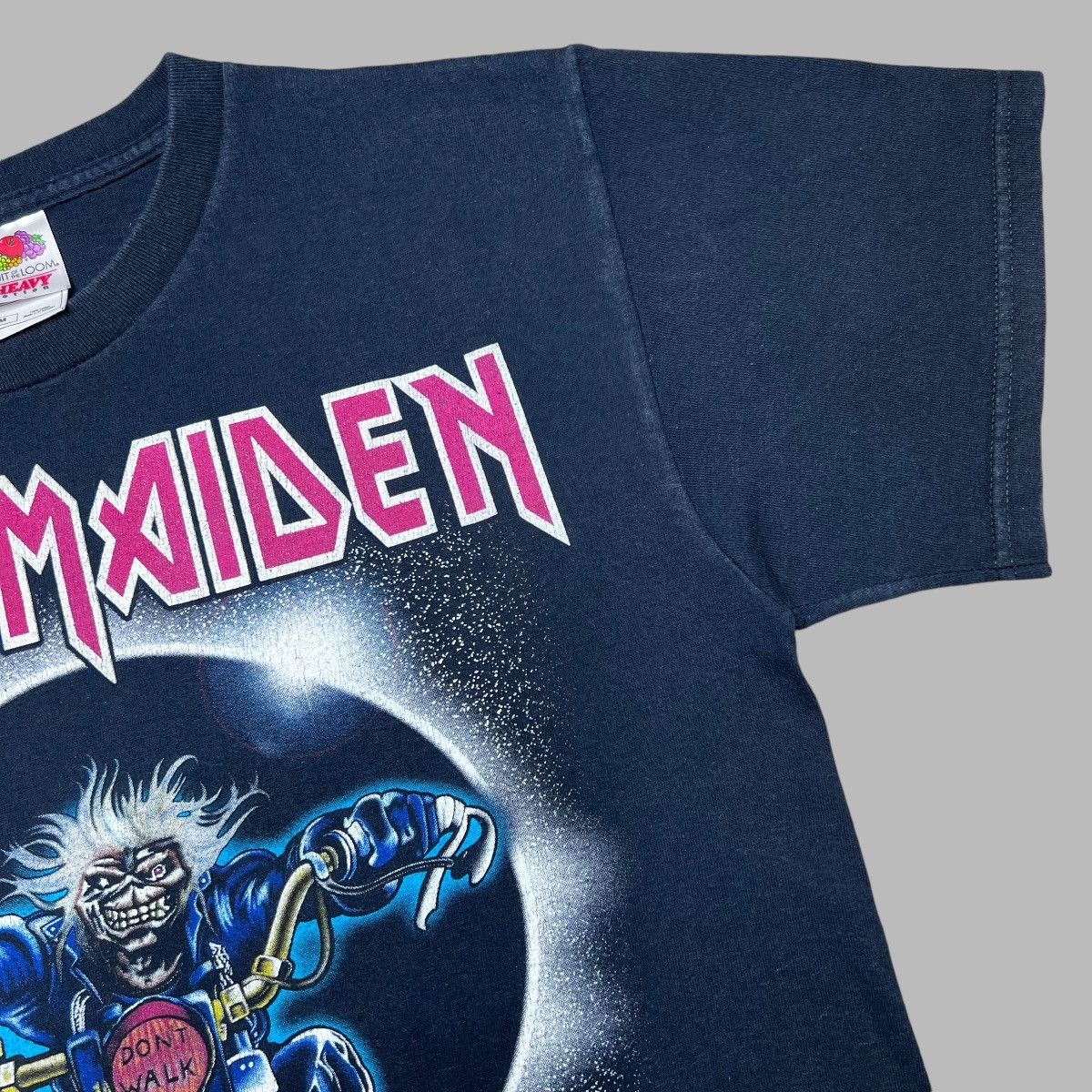 Band Tees × Vintage Iron Maiden Skeleton Riding Motorcycle Graphic Band Tee Size US M / EU 48-50 / 2 - 6 Thumbnail