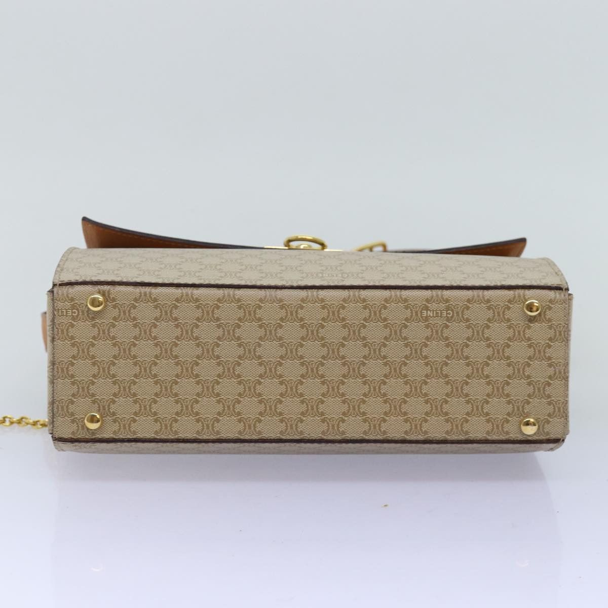 Celine CELINE Macadam Canvas Shoulder Bag Beige Size ONE SIZE - 5 Thumbnail