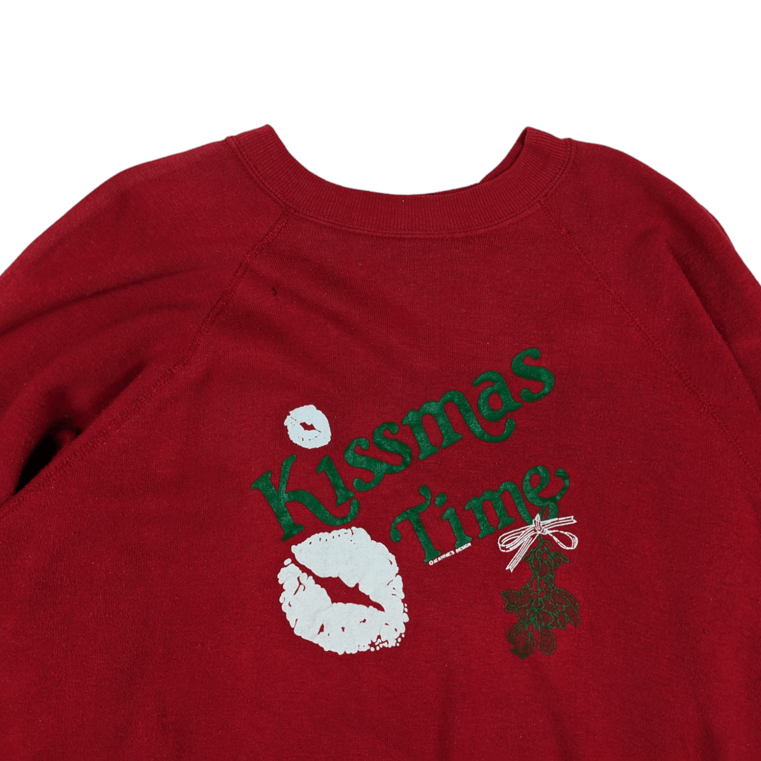 Vintage Vintage KISSMASS TIME Merry Christmas Valentine Sweatshirt Size L / US 10 / IT 46 - 4 Thumbnail