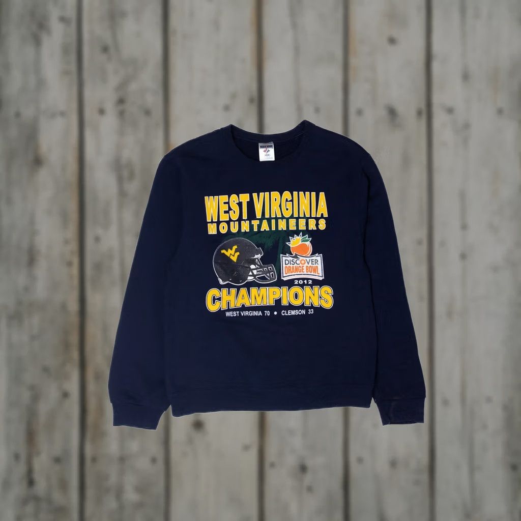 Jerzees VINTAGE Jerzees West Virginia Mountaineers Champions Sweatshirt Adult Small Blue 2010s Mens Size US S / EU 44-46 / 1 - 1 Thumbnail